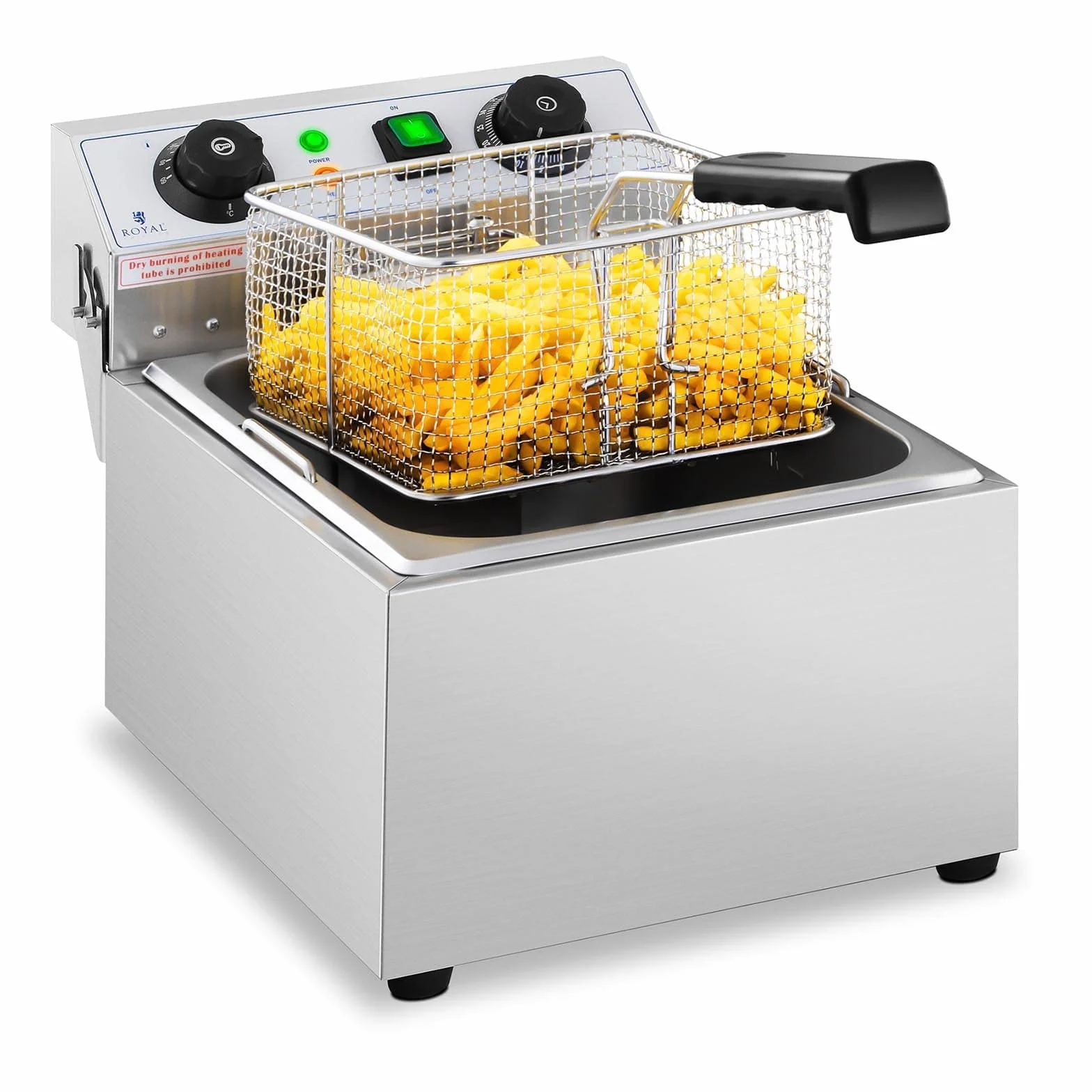 Royal Catering Elektryczna frytkownica ze stali nierdzewnej RCTF 10EB 3200 W 10 l 50-200 °C
