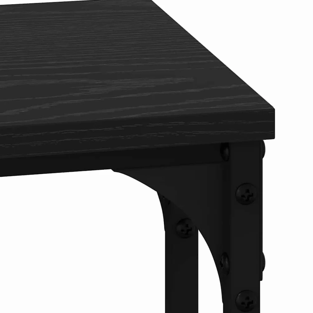 vidaXL Stolik Kawowy Nesting 3 pcs Czarny dąb Materiał drewnopochodny Kompaktowe