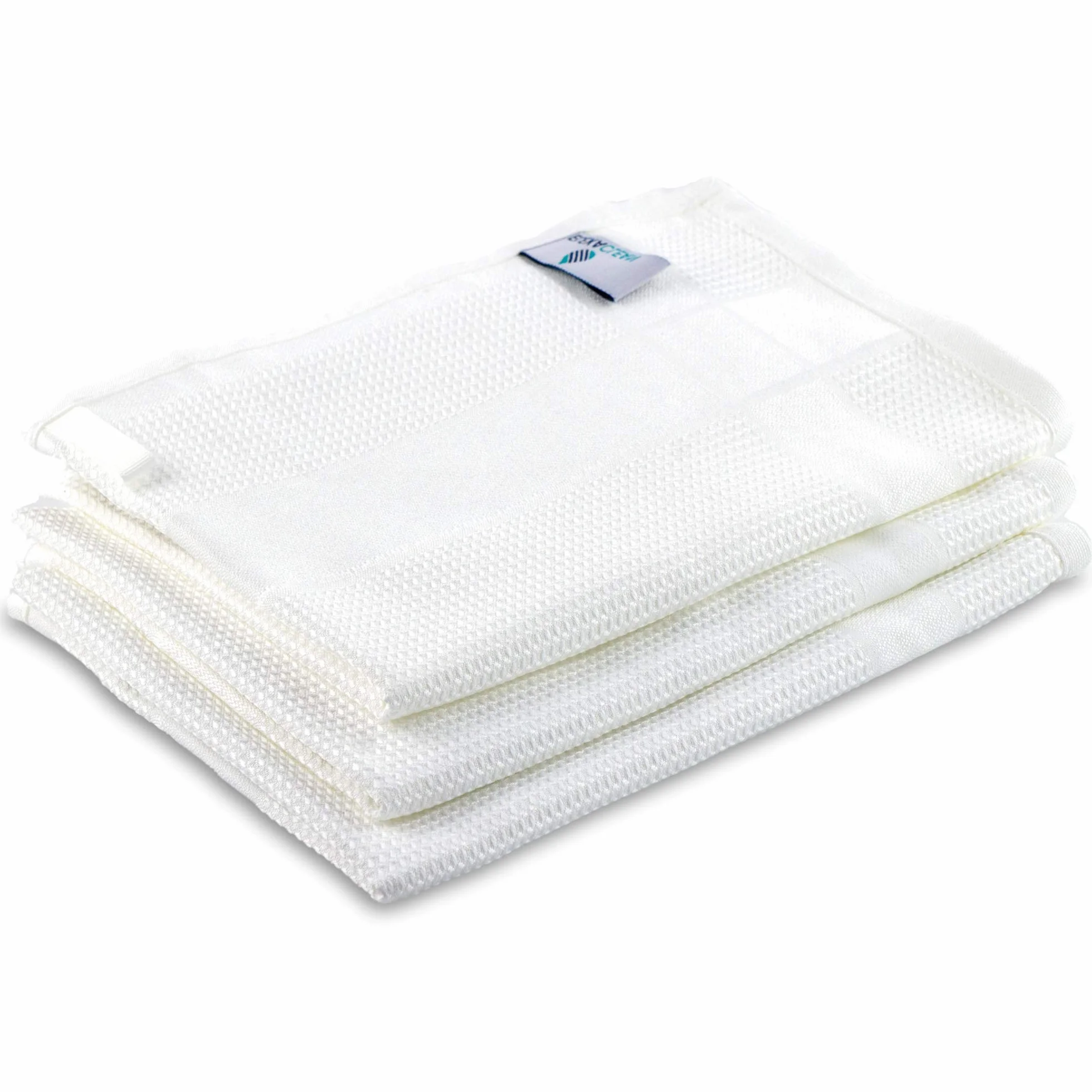 ELEXACLEAN ręczniki kuchenne mikrofibra (3 szt., 68x42 cm, biały) chłonne, można prać 60°C, nowoczesne wzornictwo