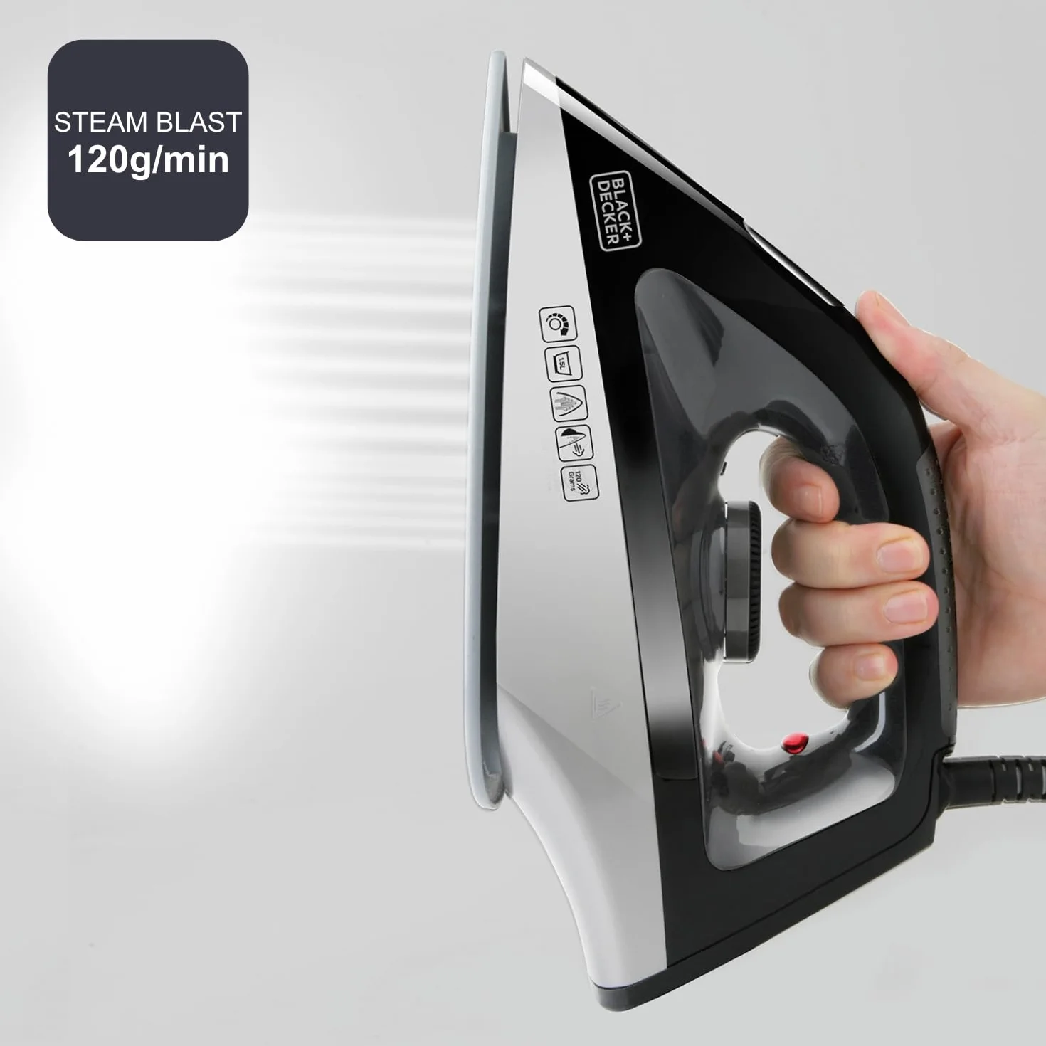 BLACK+DECKER BXSS22000E żelazko parowe 2200 W szare
