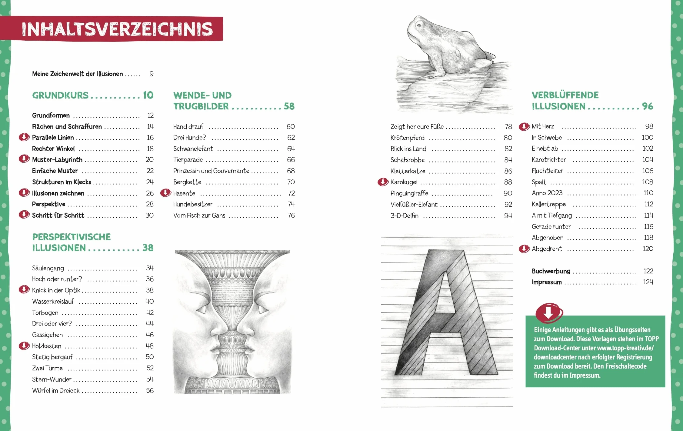 Die Kunst des Zeichnens für Kinder Zeichenschule - Optische Täuschung: Der erfolgreichste Zeichenkurs für Kinder geht weiter. Mit Übungsseiten zum Download
