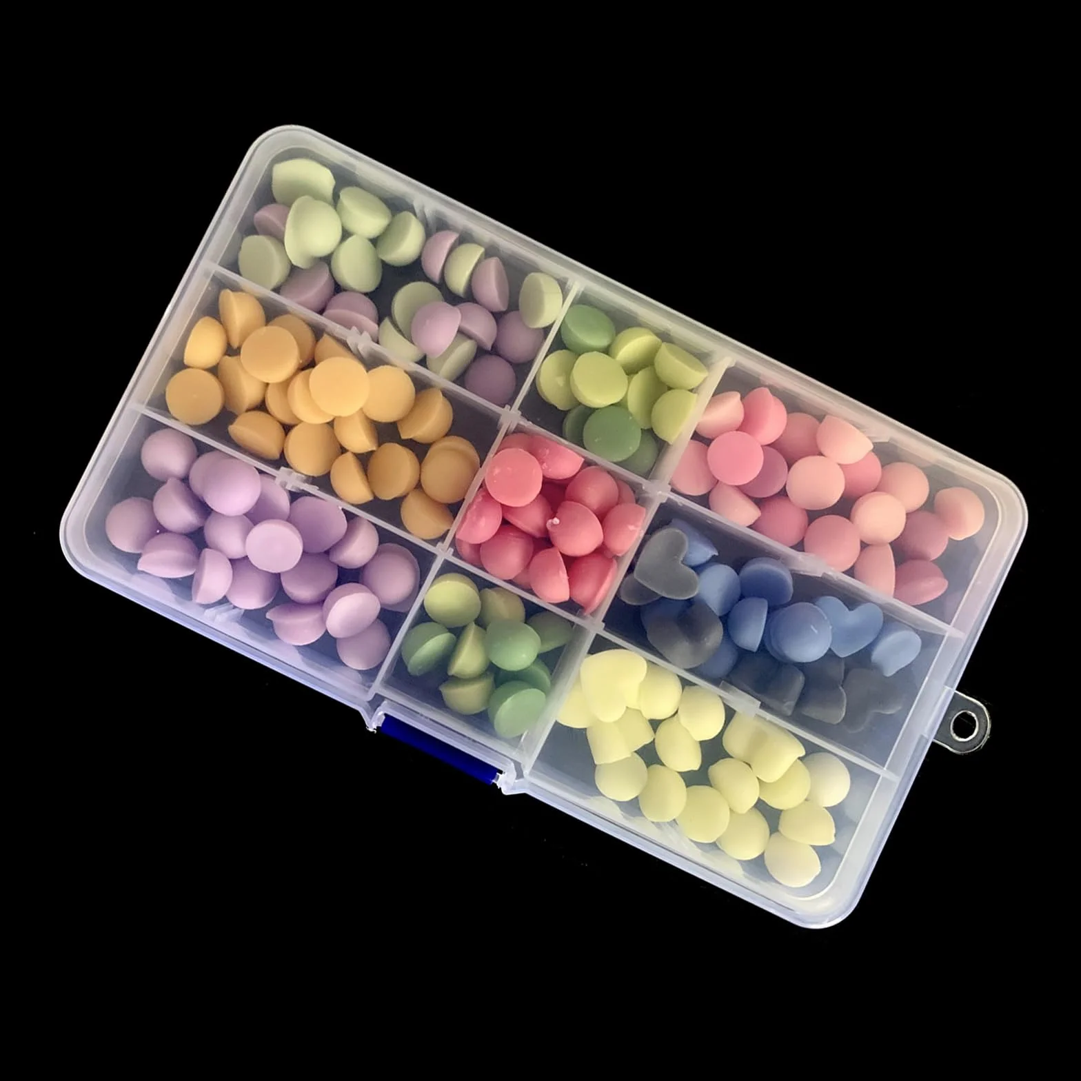 Pudełko do przechowywania, 12 sztuk, 15 przegródek, 17,3 x 9,8 x 2,3 cm, przezroczyste pudełka do przechowywania pereł ze zdejmowanymi ściankami działowymi, pudełka do sortowania małych części,