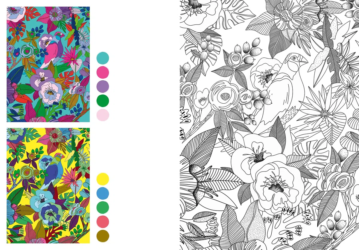 Inspiration - Nature: 60 coloriages et 100 modèles