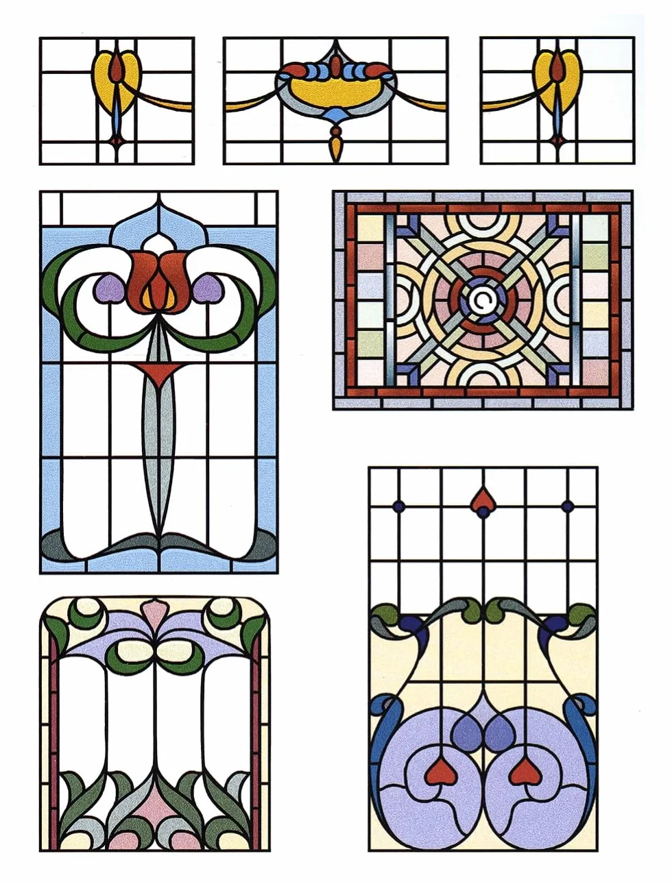 390 Traditional Stained Glass Designs