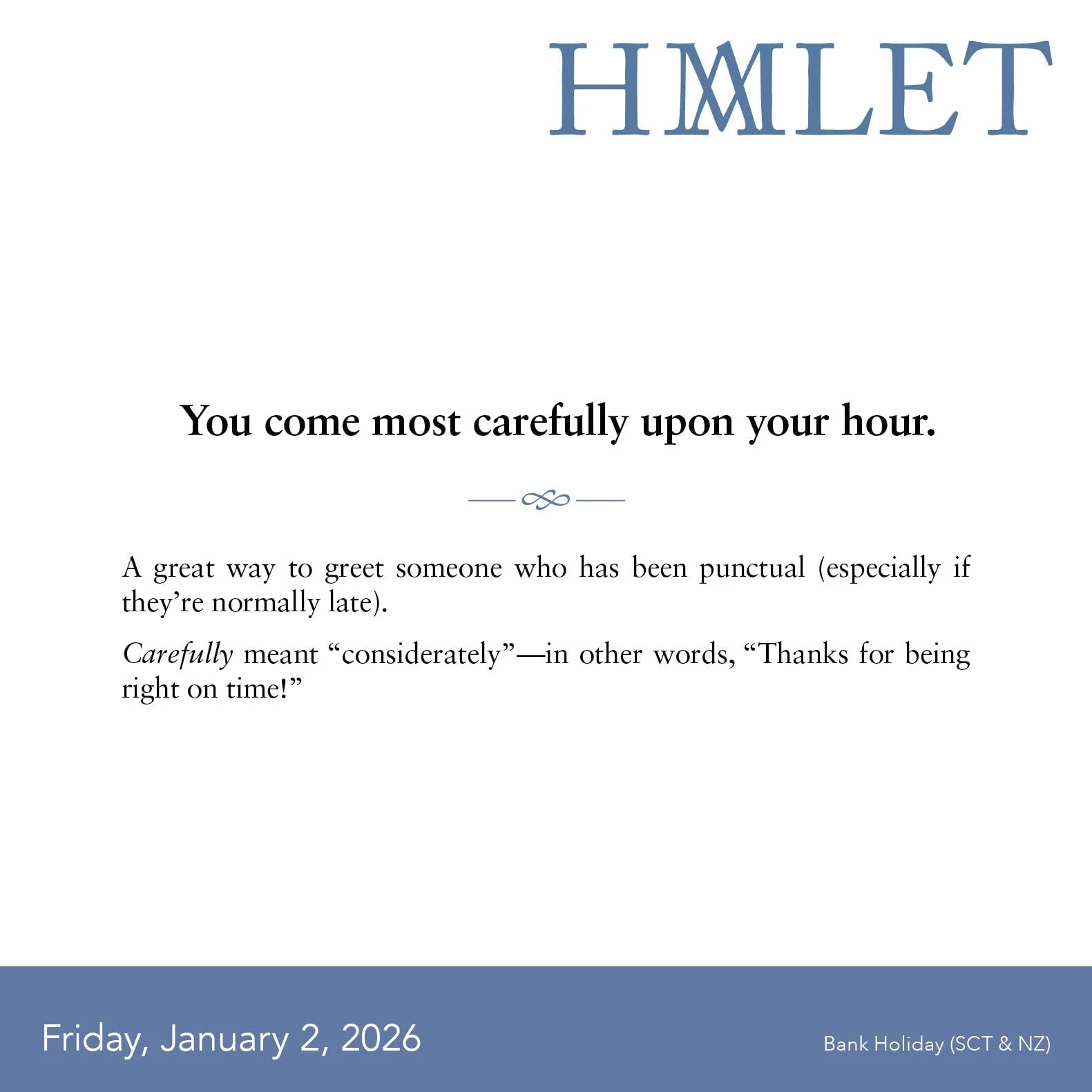 Everyday Shakespeare: Lines for Life Page-A-Day® Calendar 2026