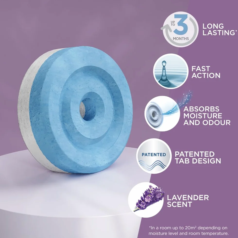 UniBond AERO 360° wkład uzupełniający pochłaniacz wilgoci lawendowy ogród 2 x 450 g dwupak