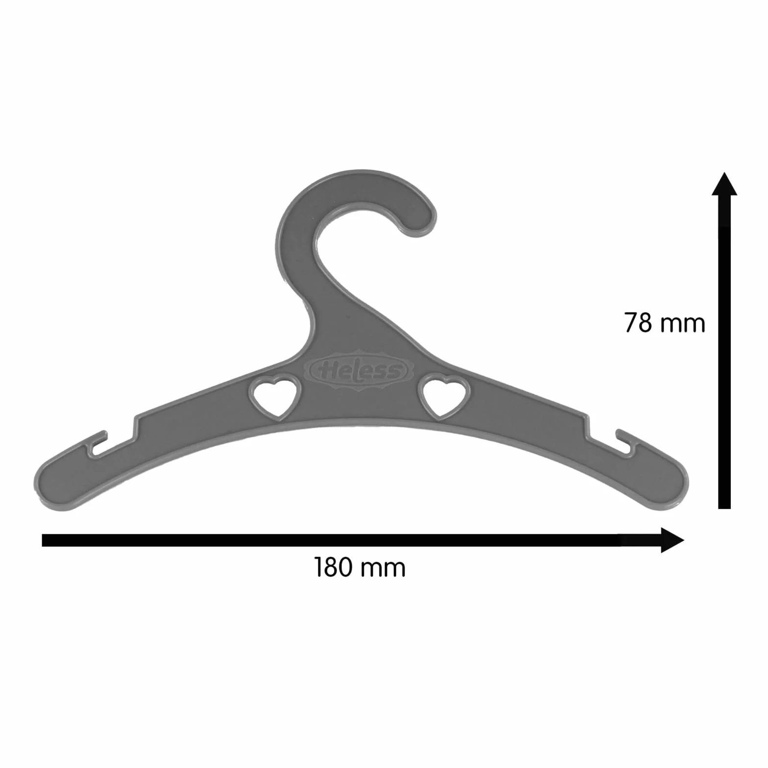 Heless Kolorowy wieszak na ubrania dla lalek 10 sztuk 18 x 8 cm
