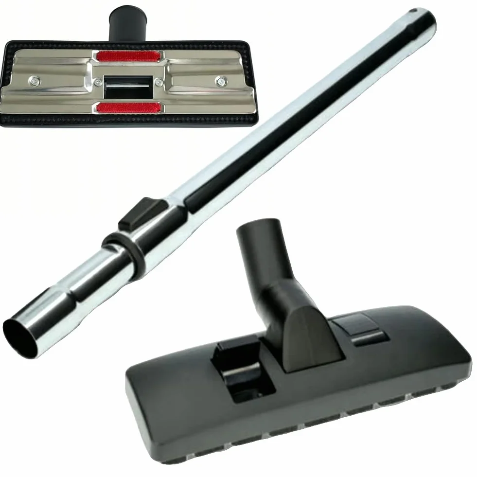Zestaw szczotek podłogowych i rura teleskopowa DN32-26 cm, 32 mm, długość 44,5-81 cm | zamiennik do odkurzacza Zelmer Cobra, Meteor, Aquawelt | akcesoria do czyszczenia podłóg