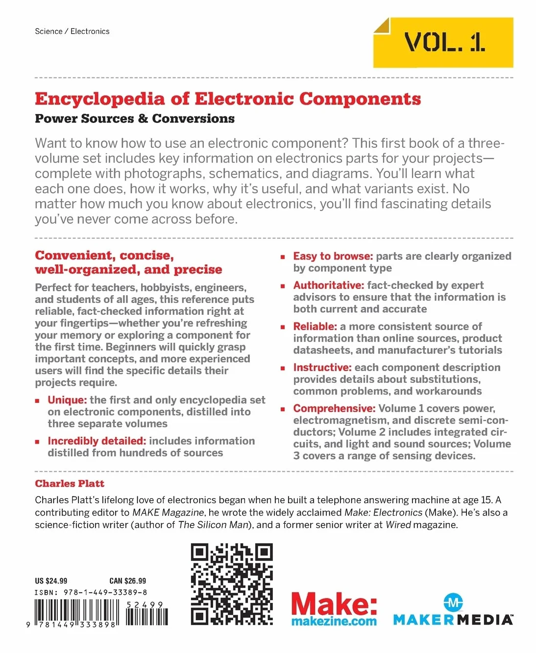 Encyclopedia of Electronic Components Volume 1: Resistors, Capacitors, Inductors, Switches, Encoders, Relays, Transistors