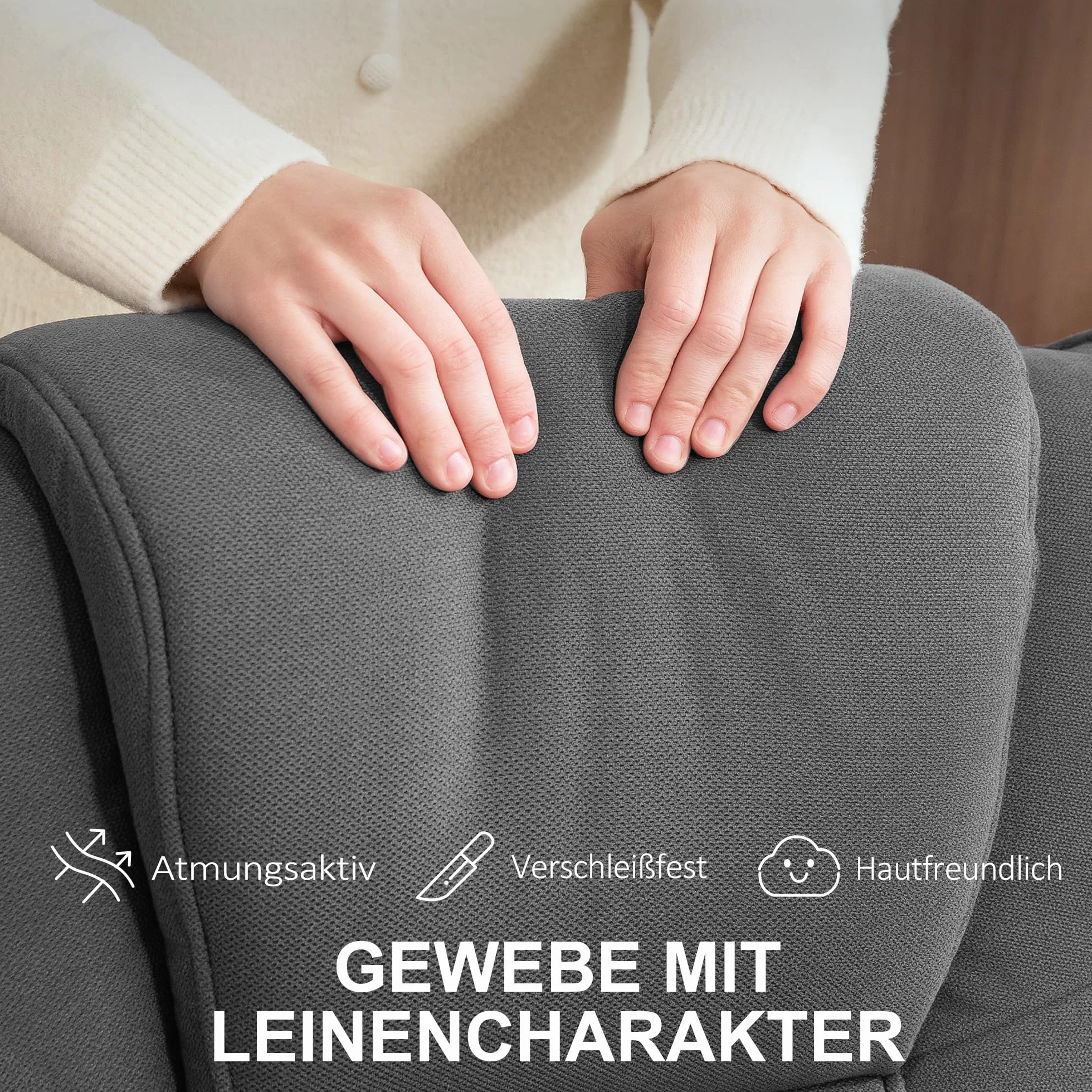 HOMCOM fotel relaksacyjny z podnóżkiem, 360° obrotowy fotel telewizyjny z regulowanym oparciem, funkcją leżenia, fotel telewizyjny z aksamitnym wykończeniem, podgołowie do salonu, kolor ciemnoszary