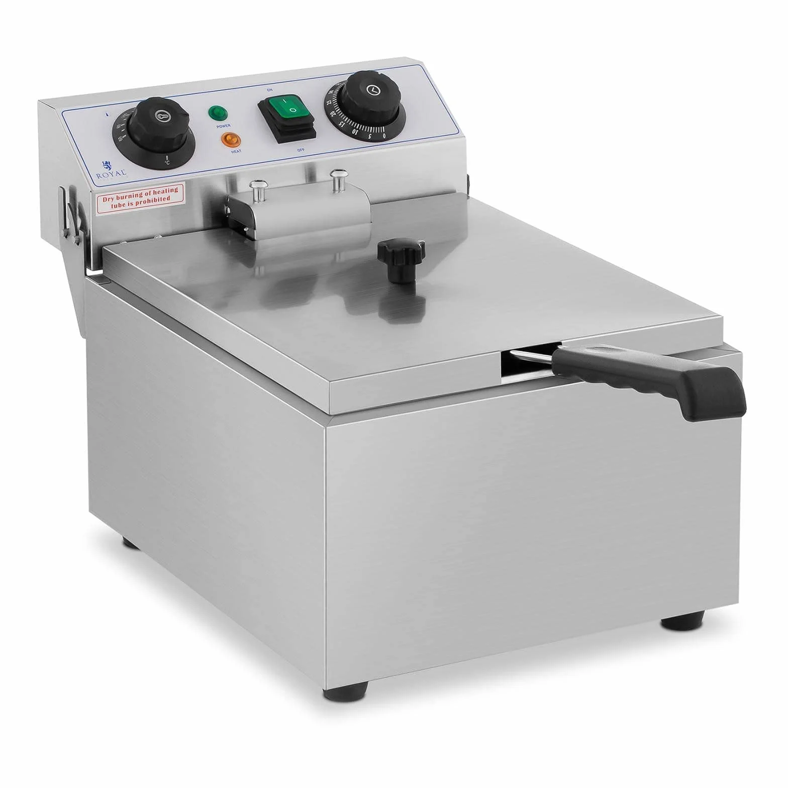 Royal Catering Elektryczna frytkownica ze stali nierdzewnej RCTF 10EB 3200 W 10 l 50-200 °C