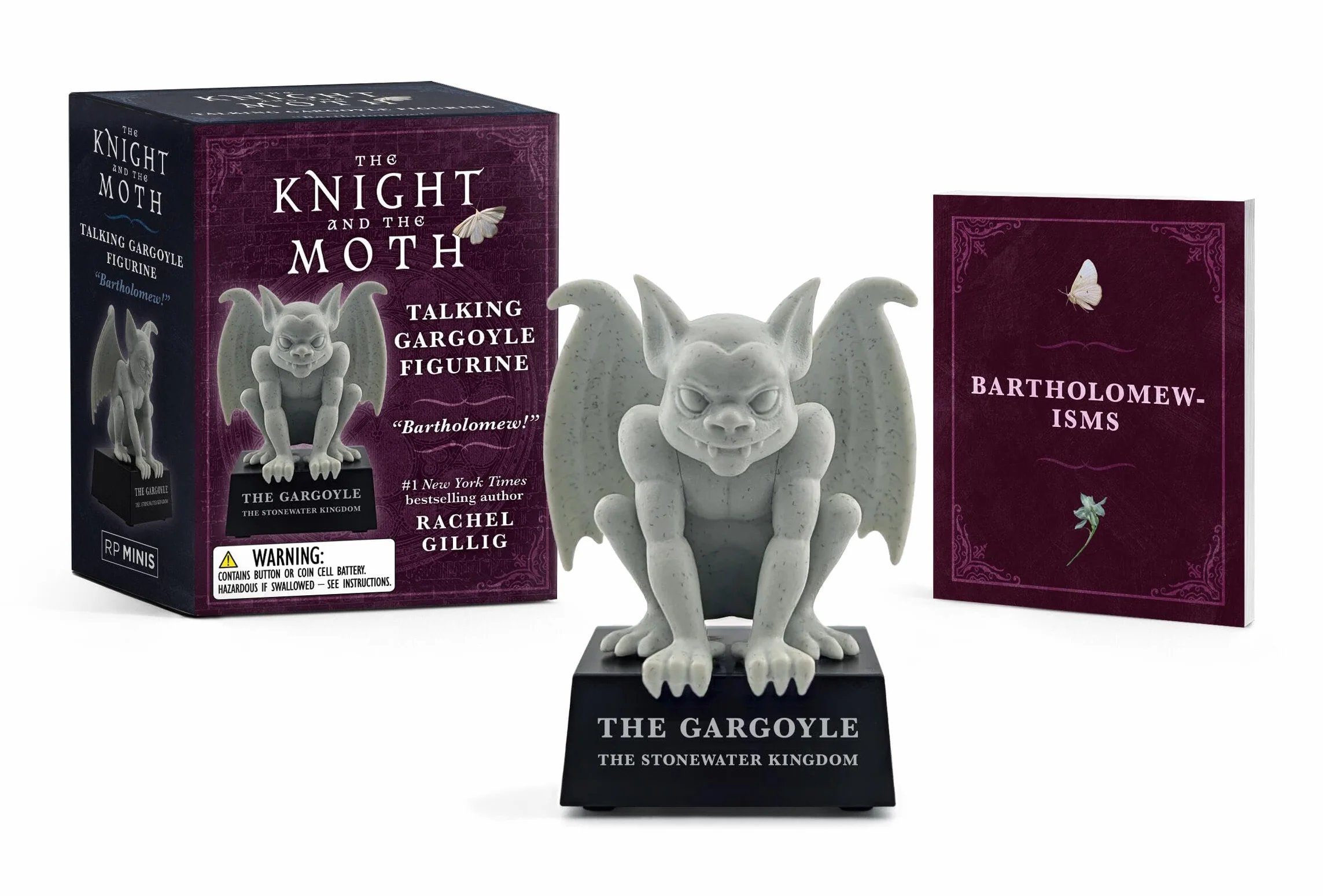 The Knight and the Moth Talking Gargoyle Figurine: "Bartholomew!" (From the Stonewater Kingdom Duology by Rachel Gillig)