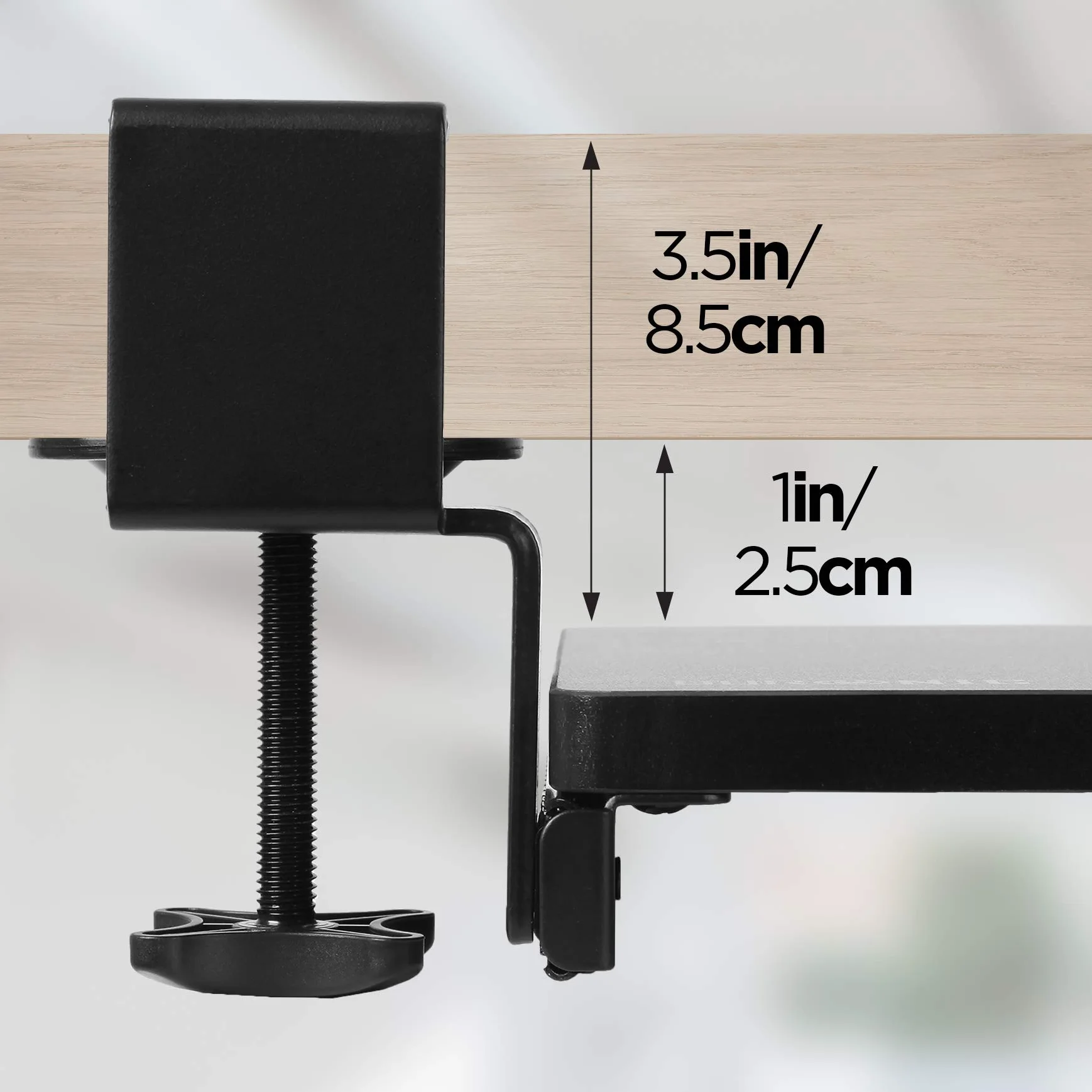 Duronic DKTPX2 szuflada pod biurkiem na klawiaturę i mysz, wysuwana platforma ergonomiczna