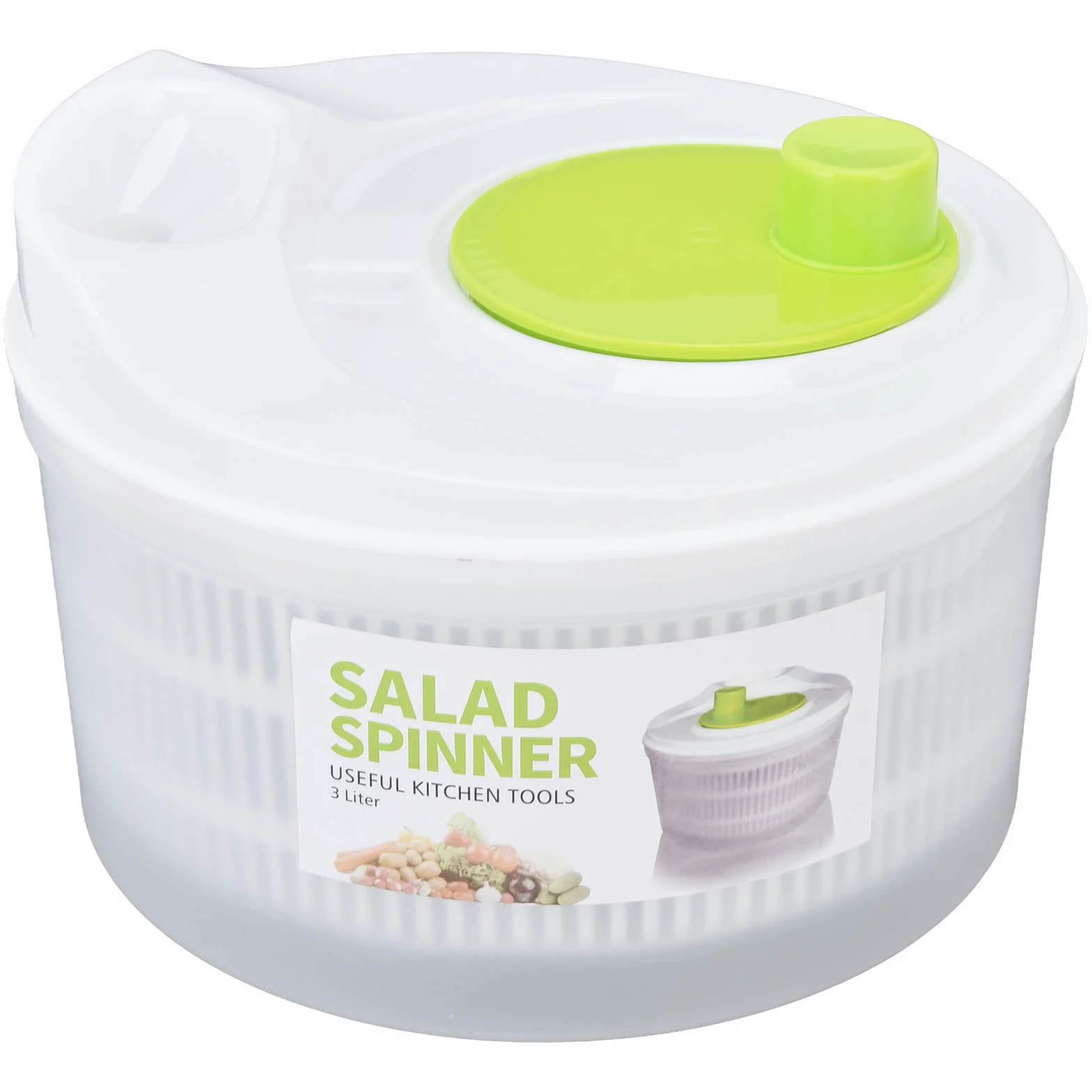 Suszarka do Warzyw 3L Ociekacz do Sałatek z Miską Plastikowa Bez BPA