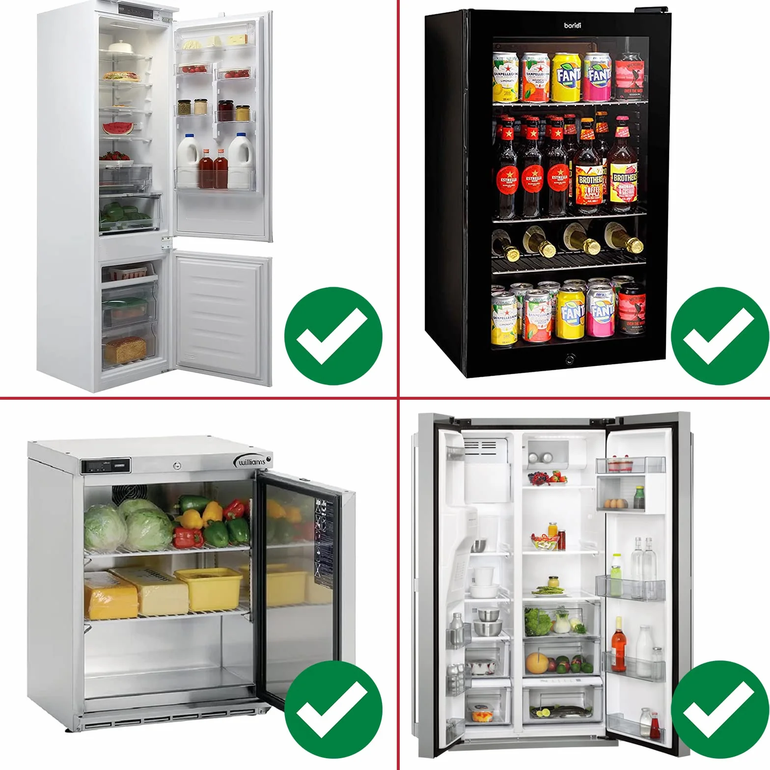 Spares2go Uniwersalna lodówka regulowana półka zamrażarki, pokryta tworzywem sztucznym, wysuwane ramiona (białe)