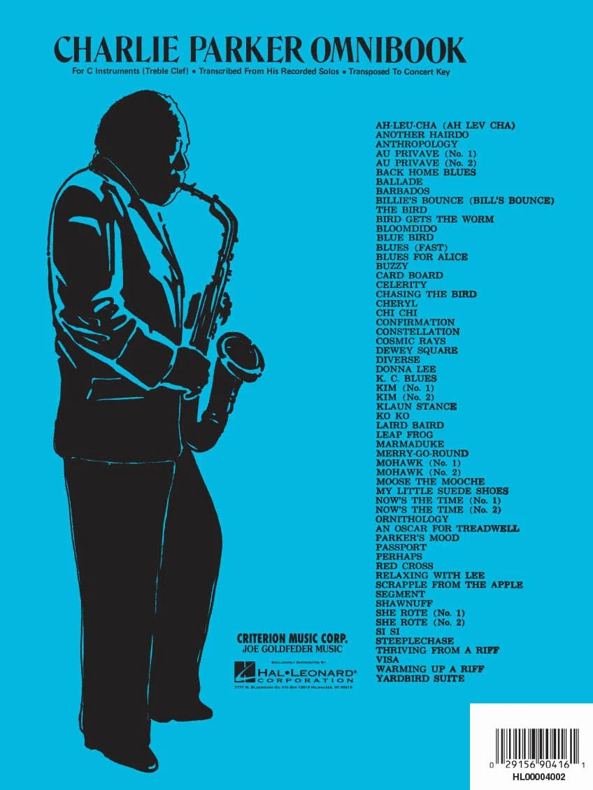 Charlie parker omnibook - flute, oboe, violin or c-melody instruments
