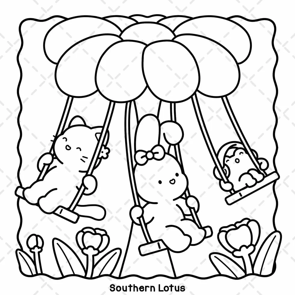 Little Friends: Coloring Book for Adults and Teens Featuring Fuzzy Animal Characters and Cute Besties in Cozy Moments and Daily Adventures for Relaxation