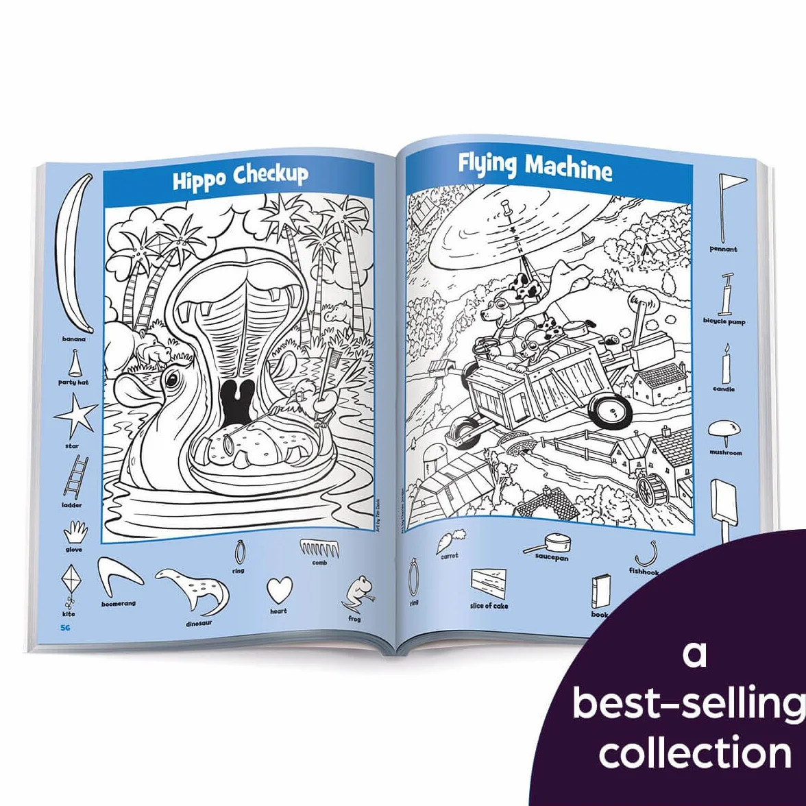 Jumbo Book of Hidden Pictures: Jumbo Activity Book, 200+ Seek-and-Find Puzzles, Classic Black and White Hidden Pictures Puzzles, Highlights Puzzle Book for Kids