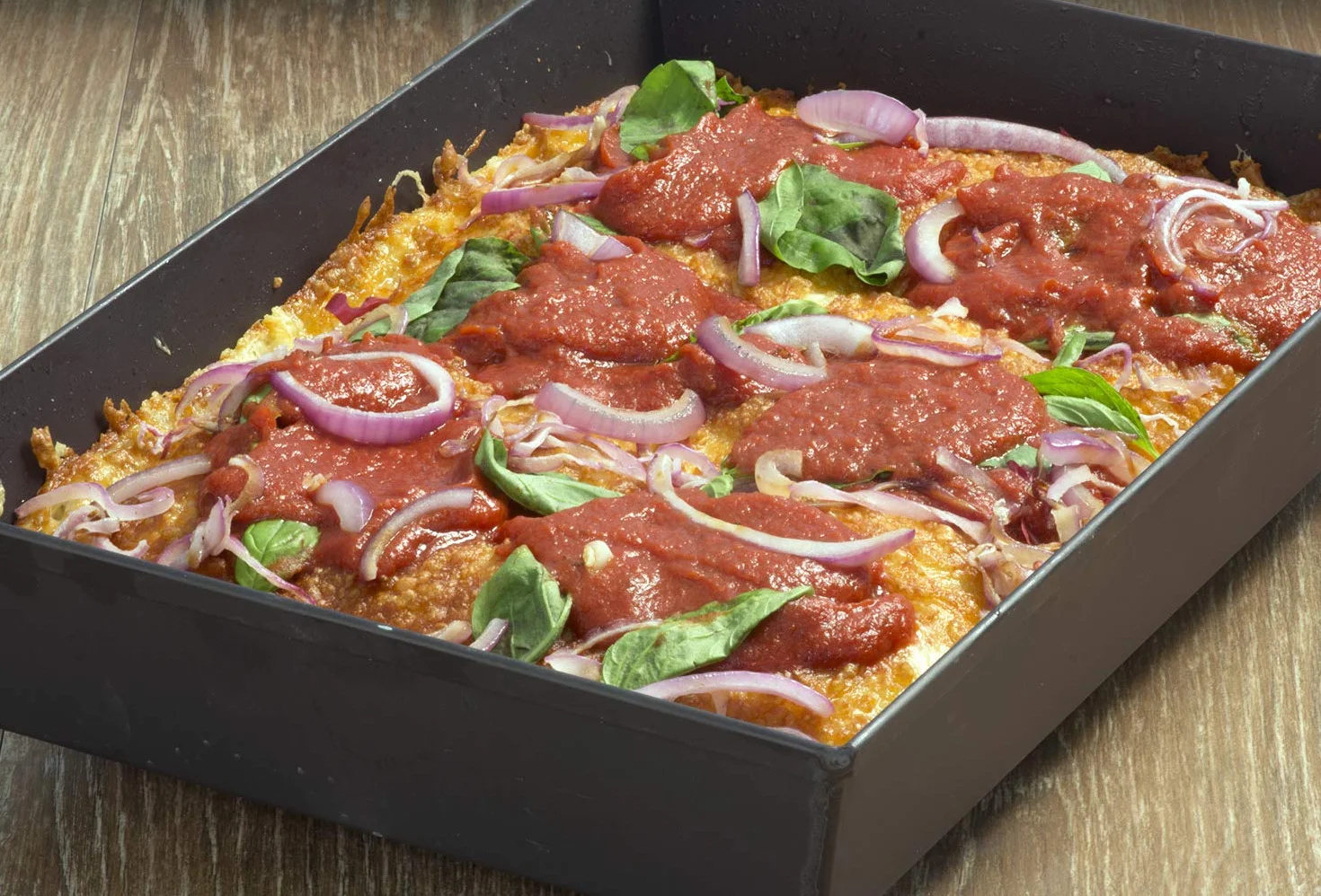LloydPans Patelnia do pizzy Detroit Style, aluminiowa, 35,56 x 25,4 x 6,35 cm