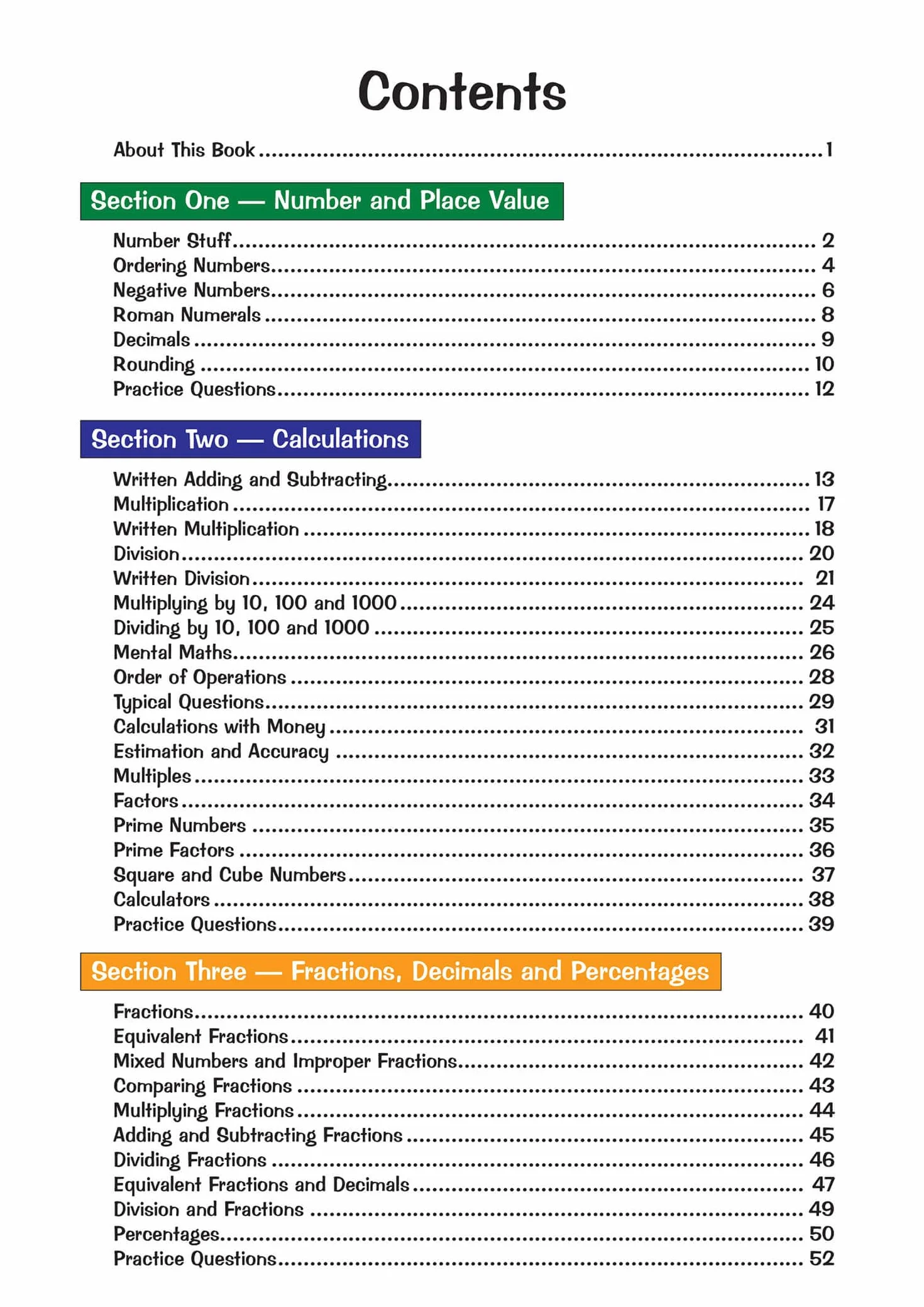KS2 Maths Study Book - Ages 7-11