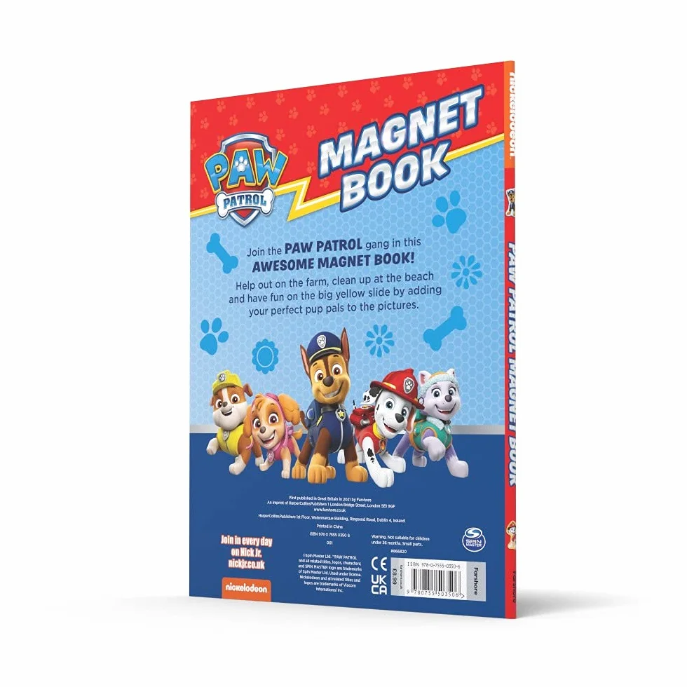 Paw Patrol Magnet Book: With 8 magnets! A fun illustrated play book for children aged 3, 4, 5 based on the Nickelodeon TV Series