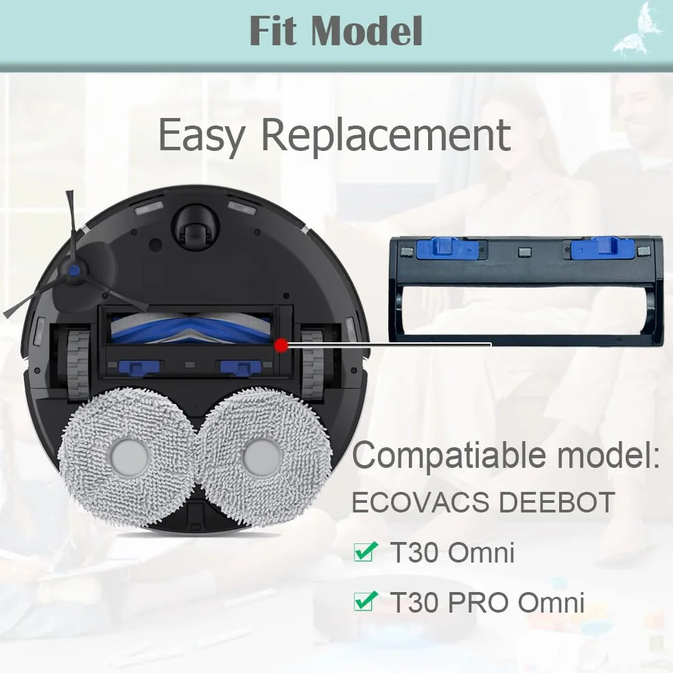Ytaland zapasowa osłona tylnej szczotki głównej do odkurzacza robota ECOVACS DEEBOT T30 Omni T30 PRO Omni