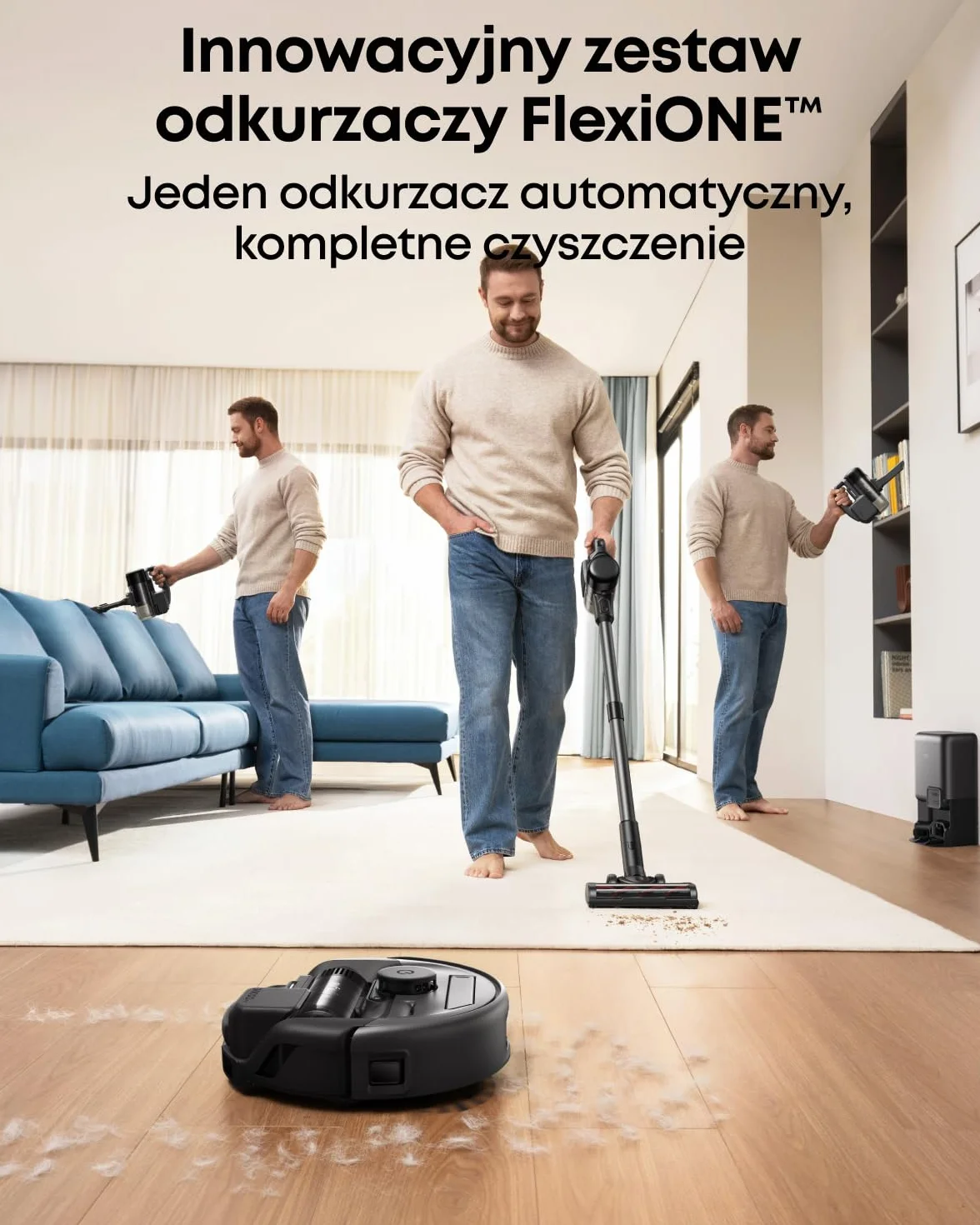 eufy E20 Odkurzacz automatyczny 3 w 1 30 000 Pa pięciostopniowy system filtracji