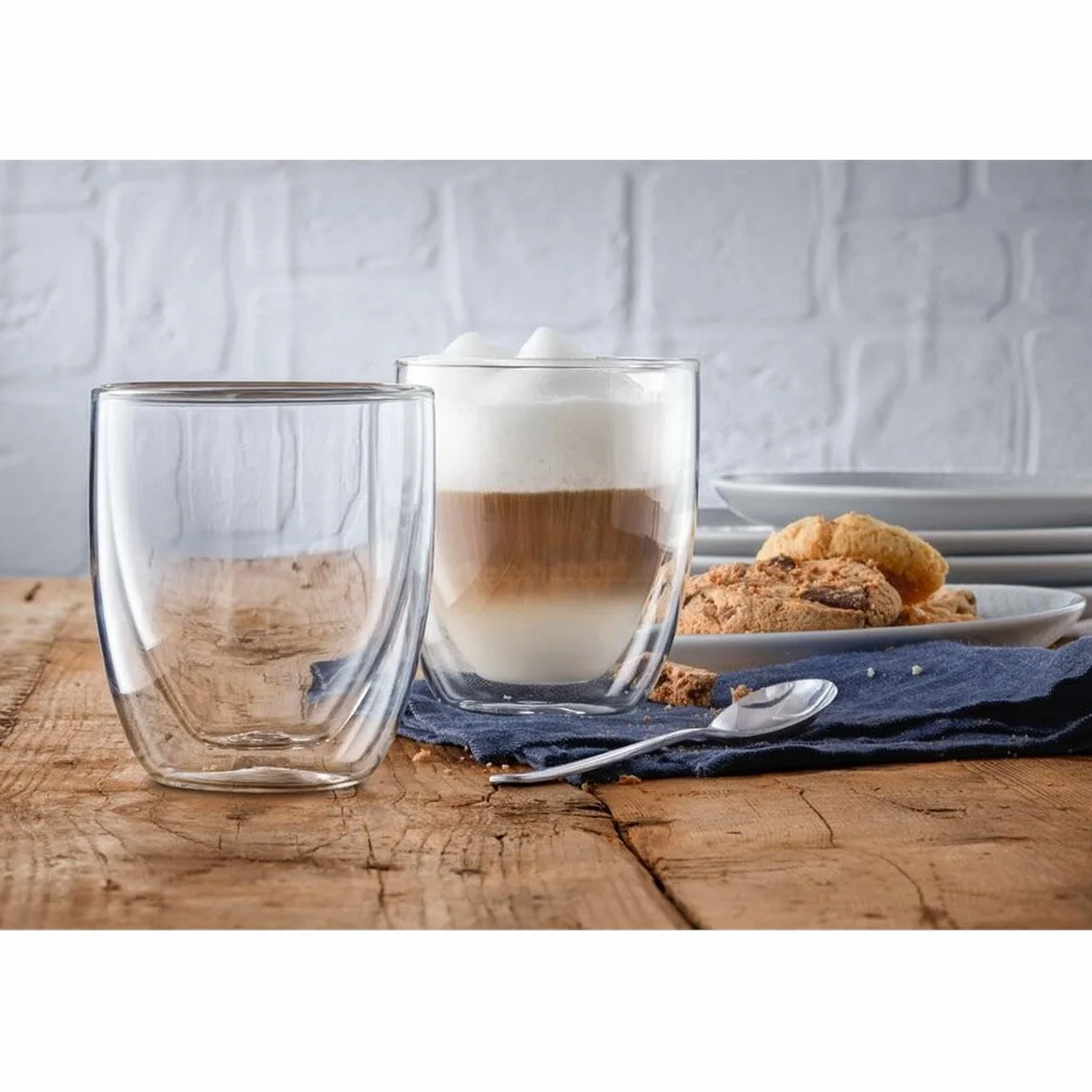 Wmf Kult Zestaw Szklanek do Cappuccino, Kryształ, Przezroczysty, 2 x 250 ml