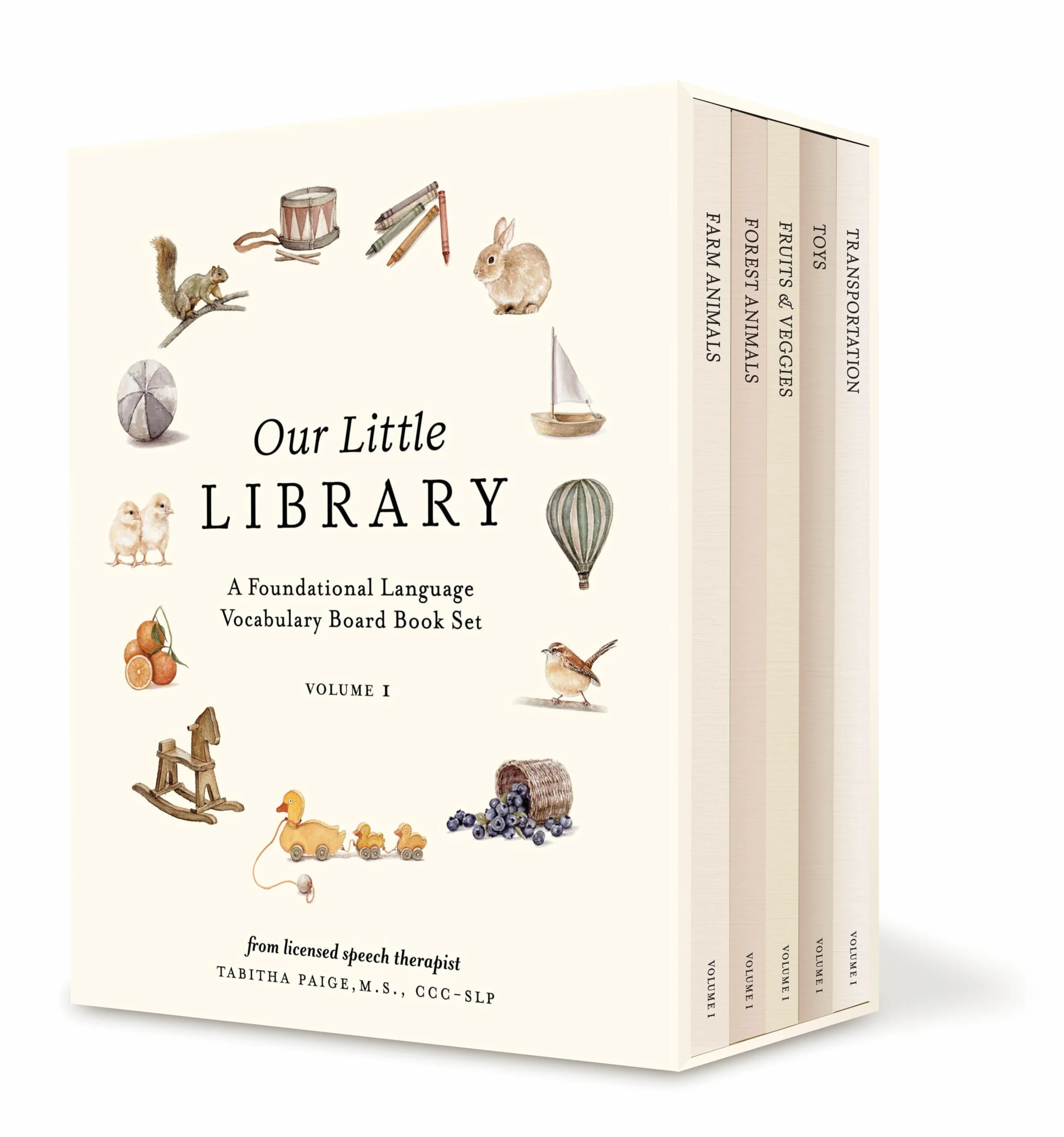 Our Little Library: A Foundational Language Vocabulary Board Book Set for Babies: 5