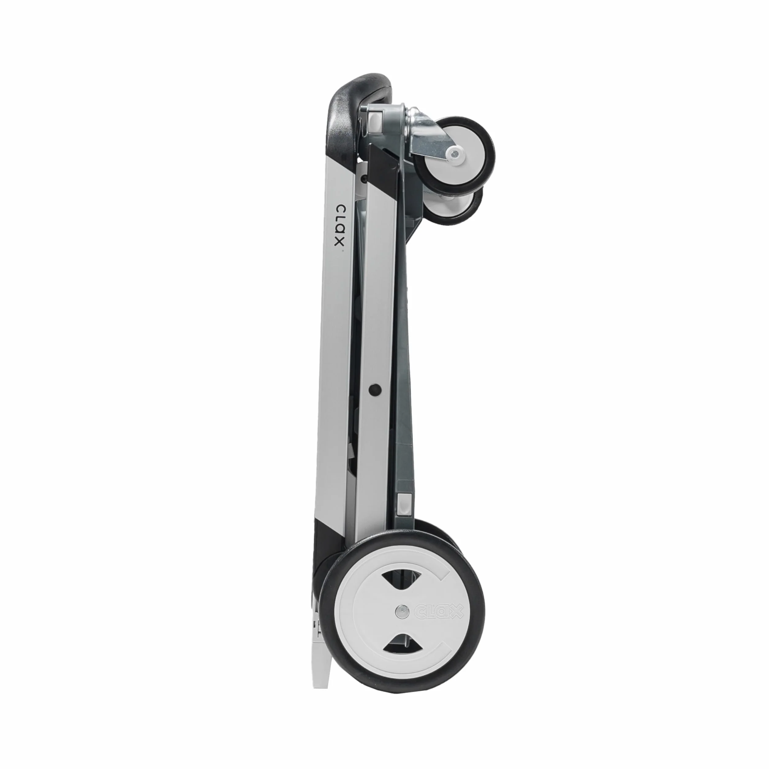 CLAX® Wielofunkcyjne funkcjonalne składane wózki, mobilny wózek składany, wózek na zakupy ze skrzynią do przechowywania, wózek platformowy (szary)