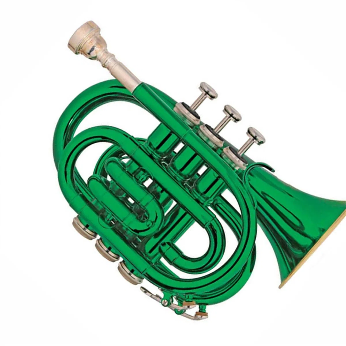 Standard Trąbka Ton Bb Trąbka Kieszonkowa Mosiądz Stal Nierdzewna Profesjonalna Kieszonkowa Trąbka Instrument Muzyczny