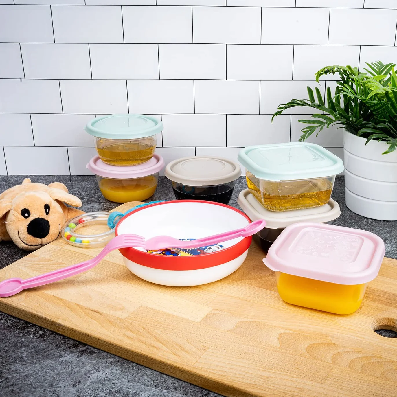 Pojemniki na żywność 300 ml Plastikowe Bez BPA Zestaw 24 sztuk