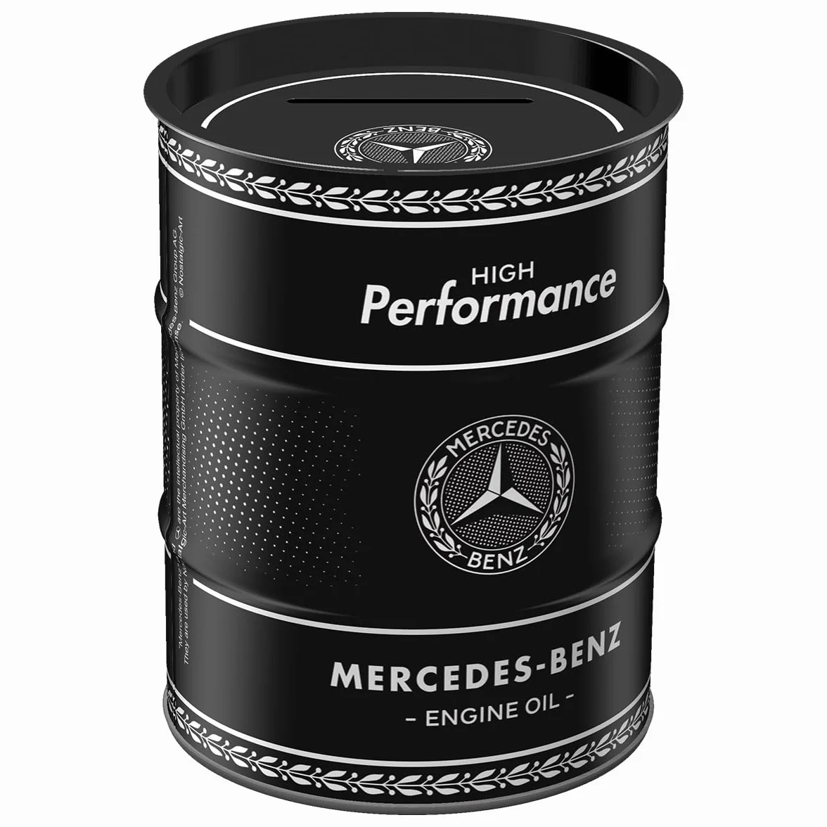 Mercedes-Benz metalowa skarbonka 600 ml retro na banknoty