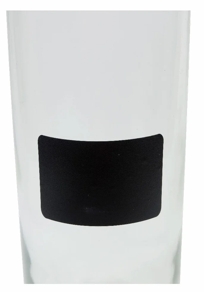 Viva Haushaltswaren - 2 x mała szklana butelka o pojemności 330 ml pusta z zamknięciem pałąkowym z porcelany do napełniania, jako przezroczysta butelka na sok i olej (w zestawie 2 etykiety)