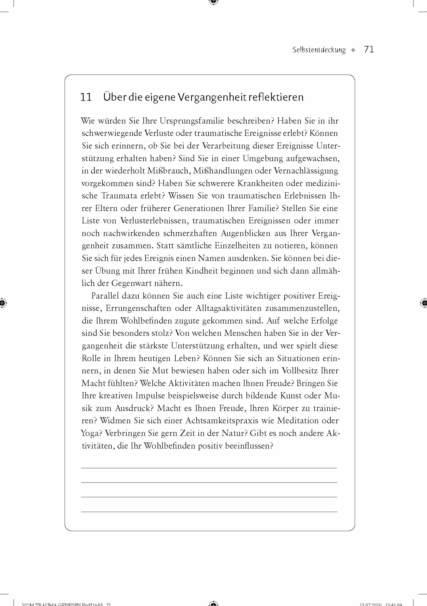 Vom Trauma genesen - ein Übungsbuch: Praktische Anleitungen für die Arbeit an Traumata, die Stärkung der Resilienz und die Verwirklichung des Potentials