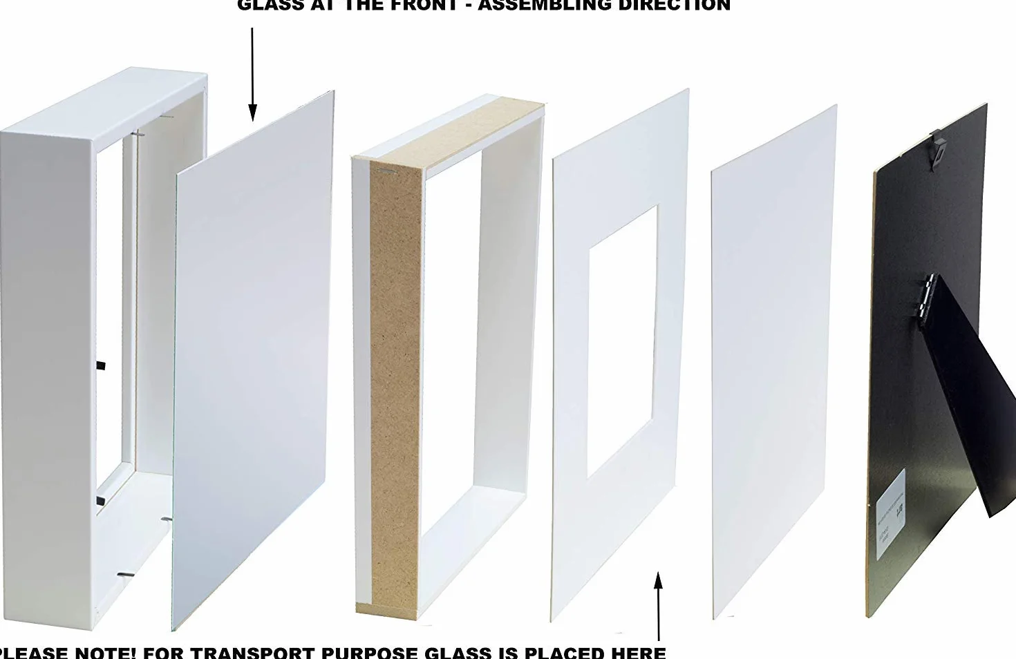 BD ART Pudełko 3D ramka na przedmioty z passe-partout 20 x 25 cm dąb prostokątna głębsza 3 cm