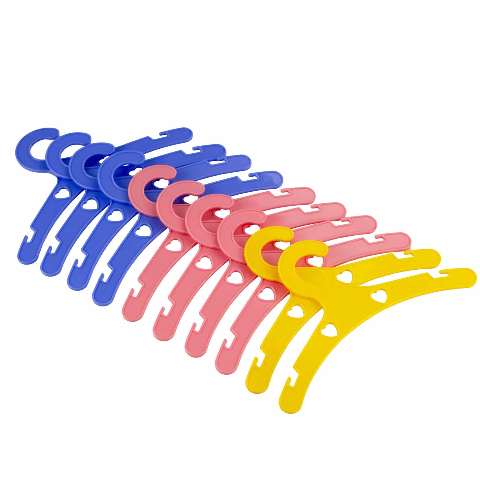 Heless Kolorowy wieszak na ubrania dla lalek 10 sztuk 18 x 8 cm