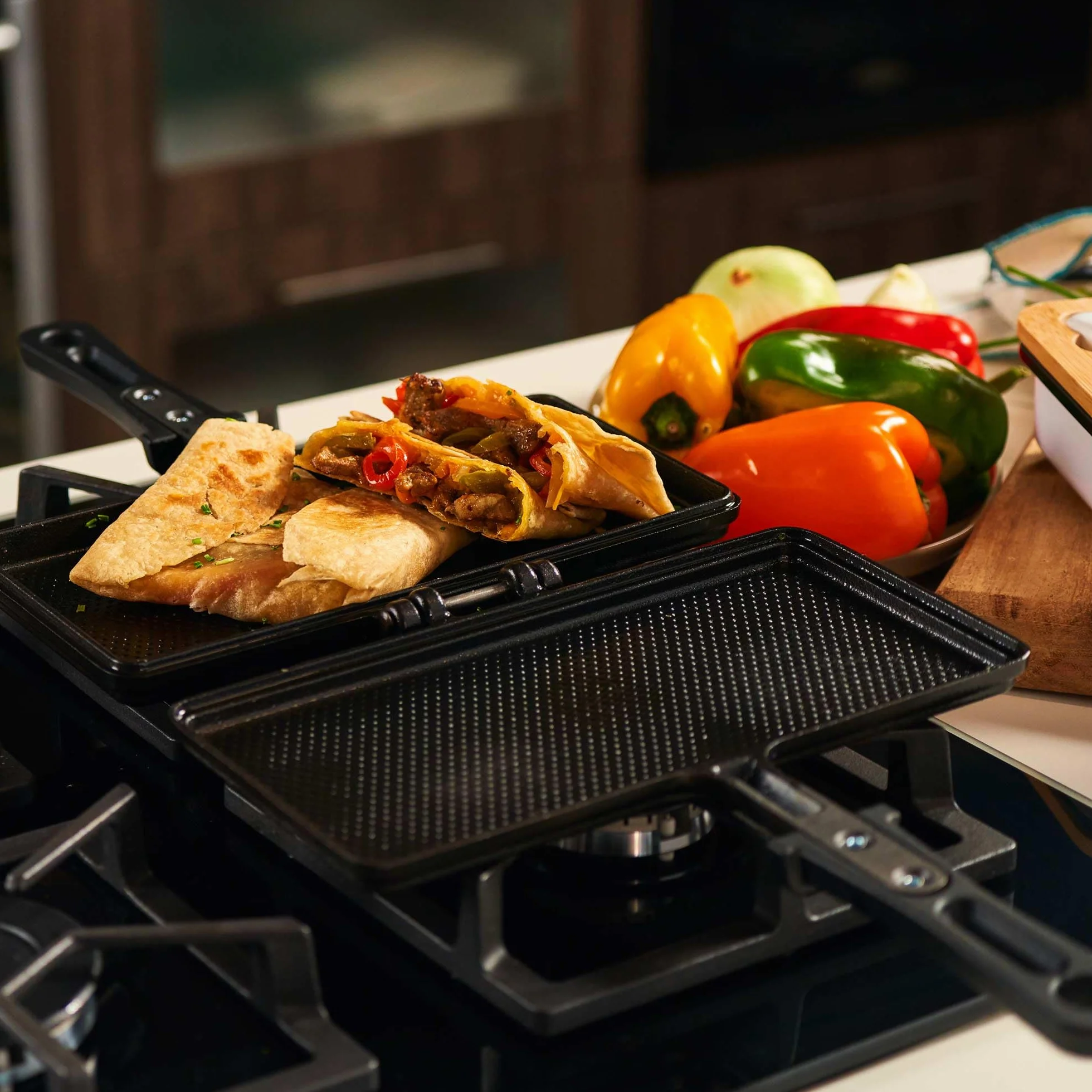VICTORIA Opiekacz do kanapek żeliwny 27 x 14 cm, toster Panini Maker
