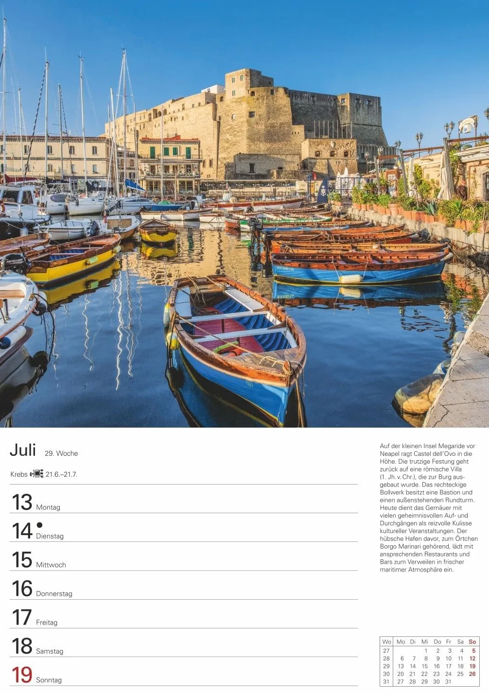 Italien Wochenplaner 2026 - Eine Reise in 53 Bildern: Eine Reise nach Bella Italia in faszinierenden Fotografien. Wandkalender 2026 zum Eintragen im Format 25 x 35,5 cm