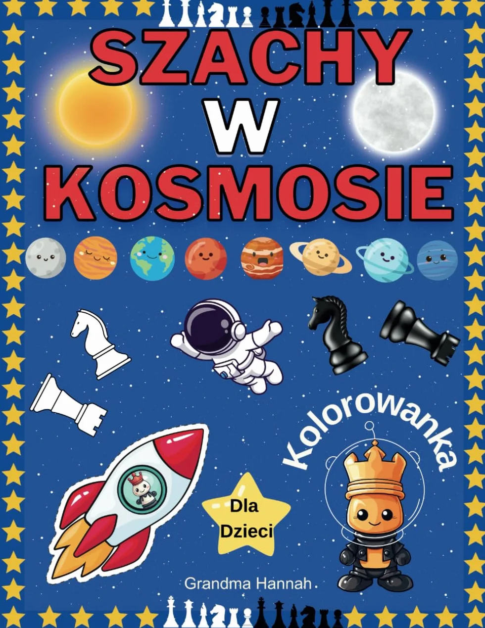 Szachy w kosmosie Kolorowanka dla dzieci