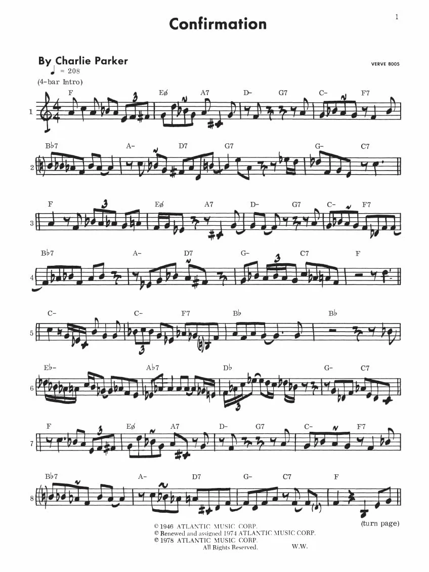 Charlie parker omnibook - flute, oboe, violin or c-melody instruments