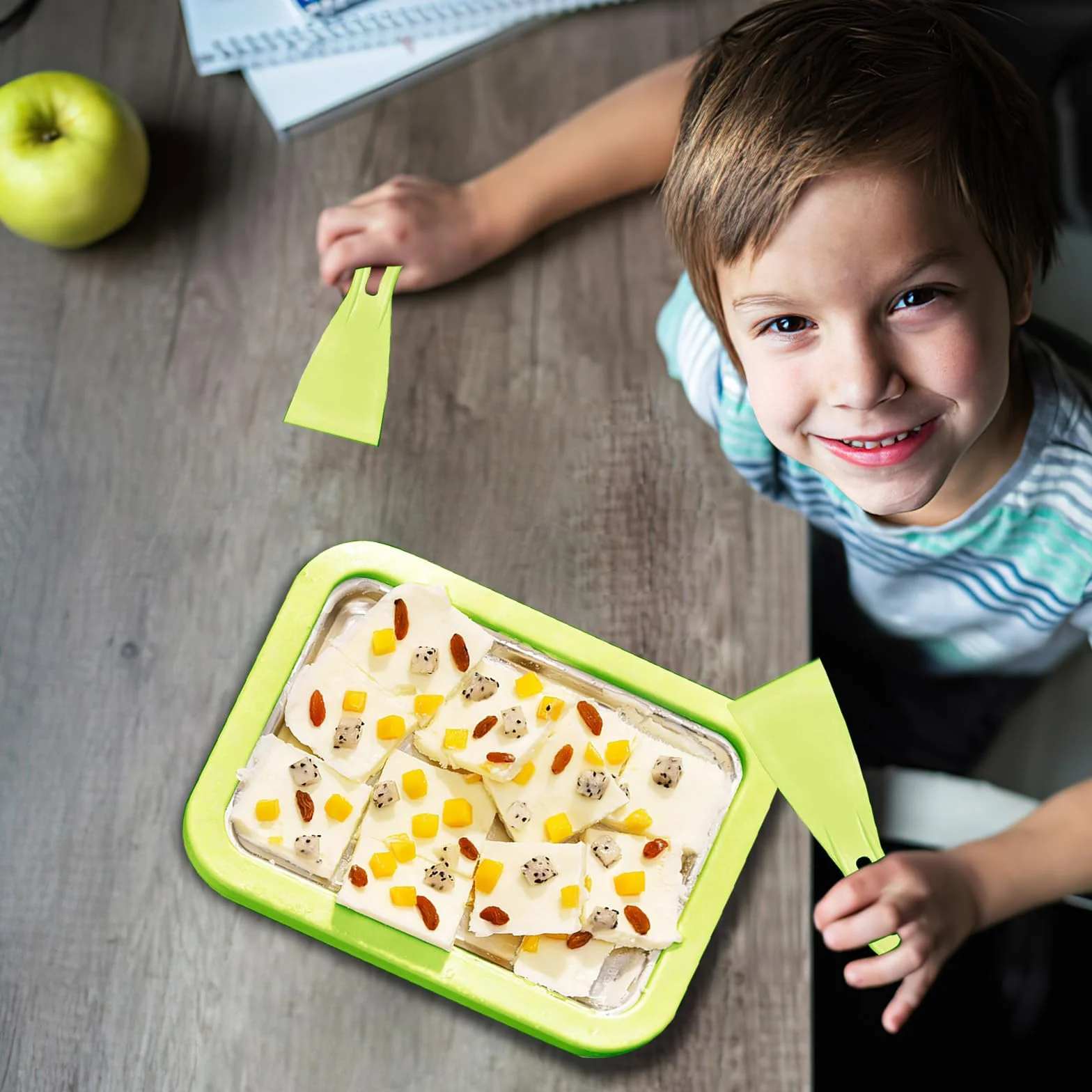 ACTOYS Maszyna do jogurtu lodowego, Ice Roll Plaqueen, DIY Maker dla lody, sorbetów i jogurtów
