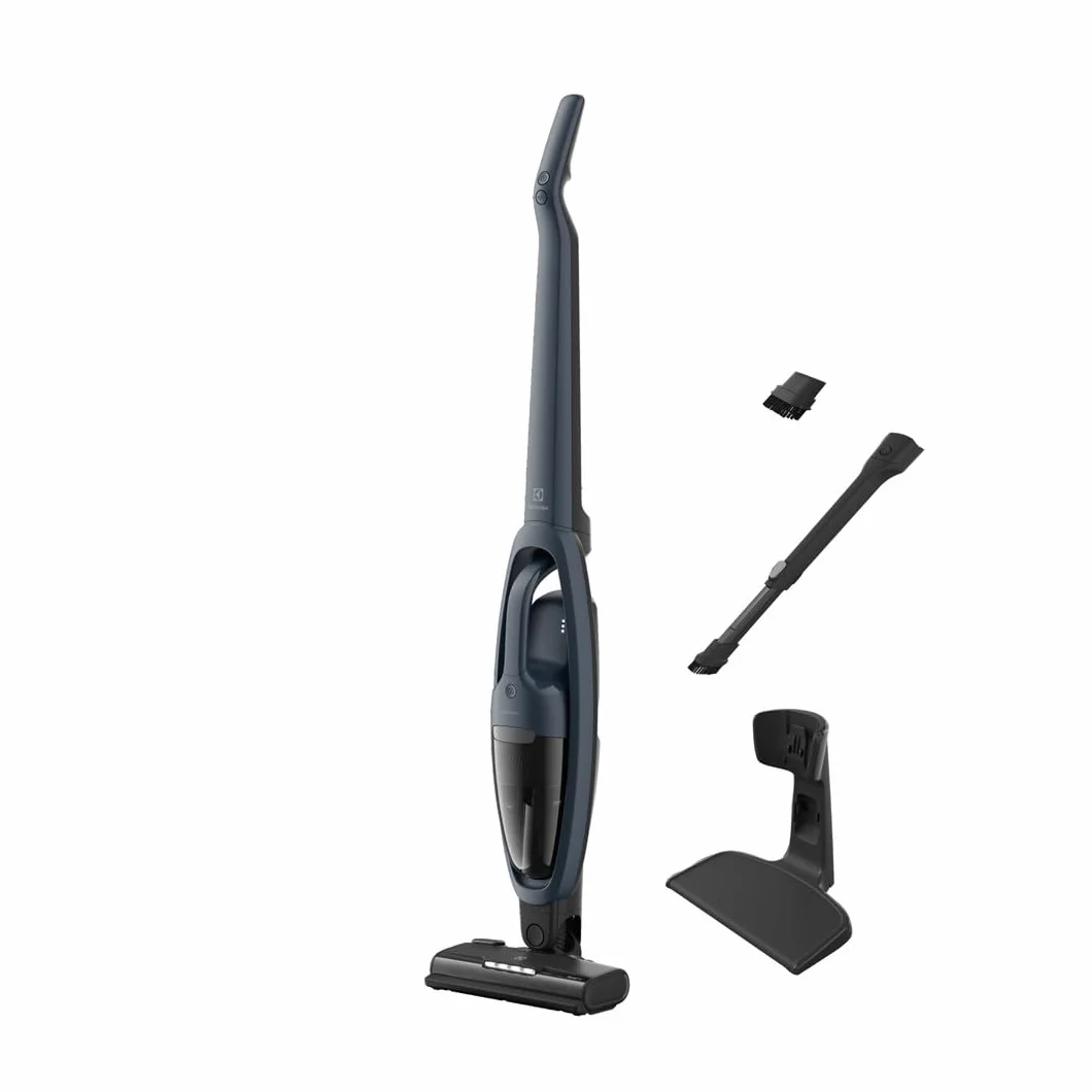 Electrolux Odkurzacz Bezprzewodowy Clean 500 Model ES52CB21DB, jednostka 2-1, Ergonomiczna konstrukcja, diody LED w nasadce, łatwy w użyciu i wydajny, czas pracy 50 minut, kolor dżinsowy niebieski