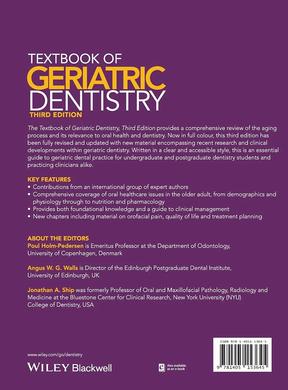 Textbook of Geriatric Dentistry