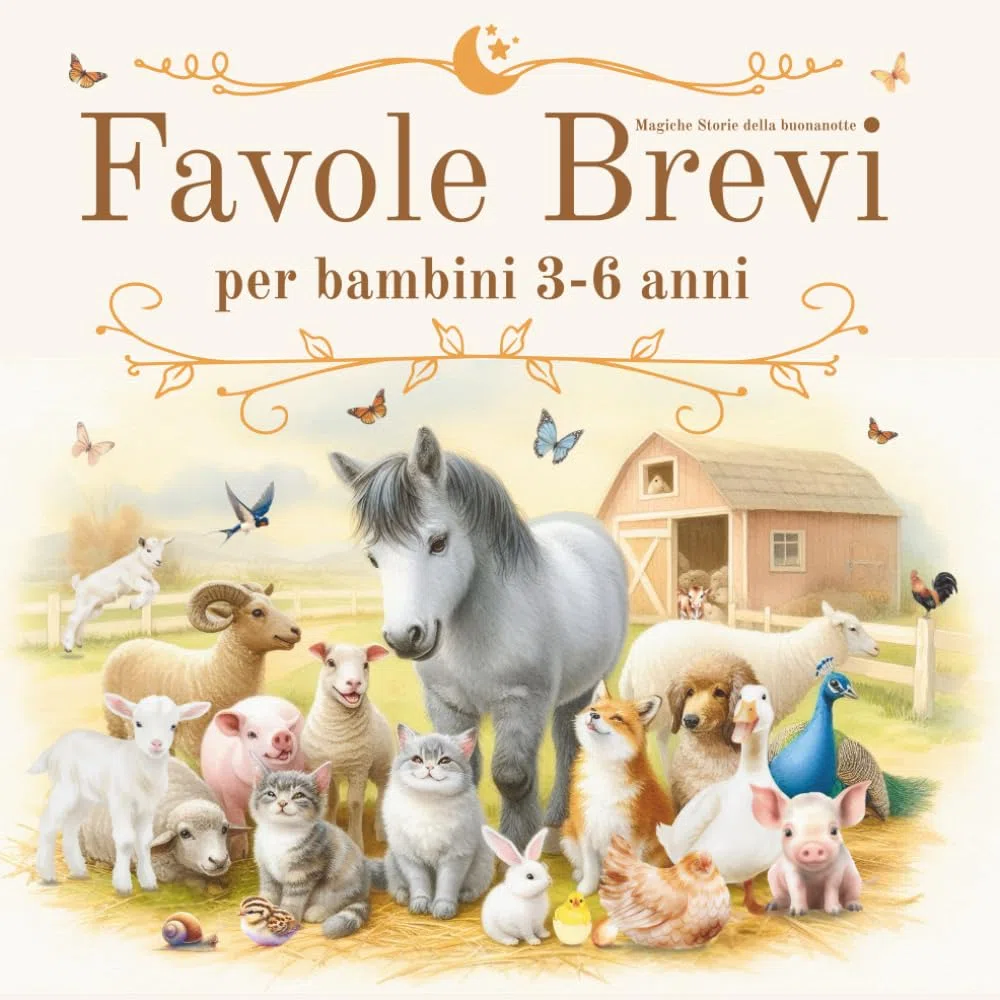 Favole Brevi per Bambini 3-6 Anni: Magiche Storie della Buonanotte: Fiabe Rilassanti, Educative, con Morale, Illustrate a Colori, da Leggere. Stile ... Animali. Regalo Bambina, Bambino 3,4,5,6 anni