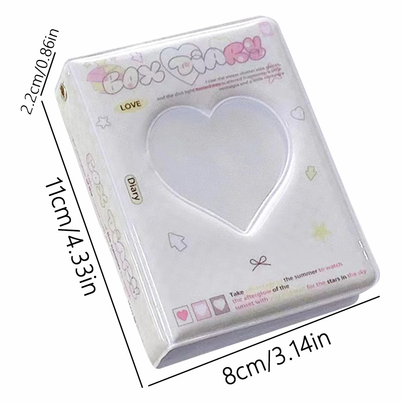 Segregator karty fotograficzne, ok?adka karty fotograficzne | Heart Hollow Photo Card Holder Book 40 kieszeni | wodoodporny album fotograficzny do kolekcjonowania zdj??