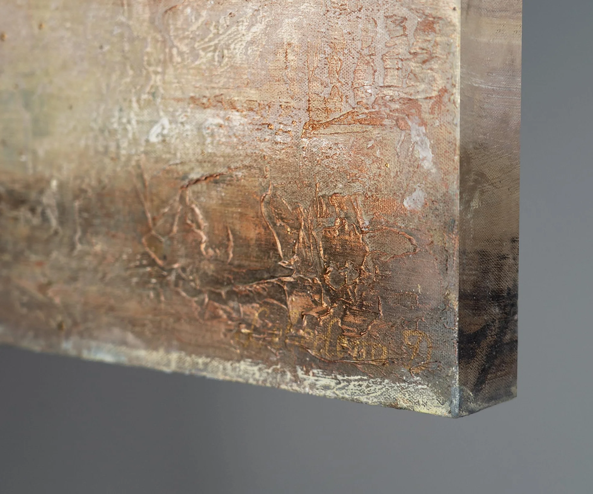 YS -Art Ręcznie malowany obraz akrylowy na płótnie Złote drzewo Złote abstrakcja krajobraz Sztuka ścienna do salonu Nowoczesne dzieło sztuki 122 x 61 cm
