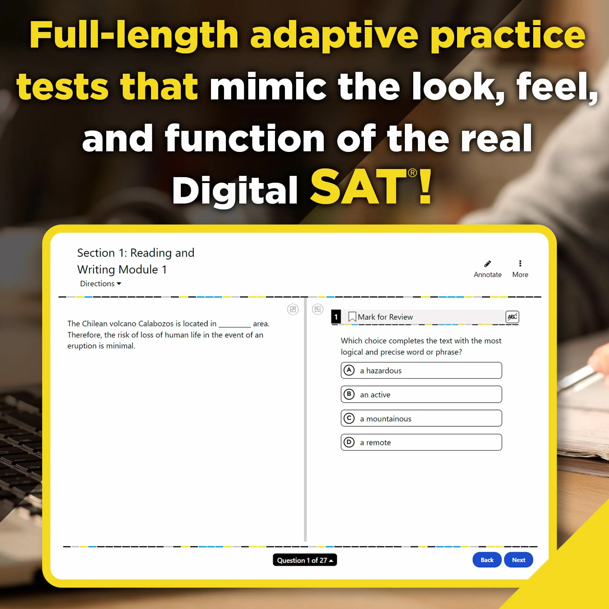 Princeton Review Digital SAT Premium Prep, 2026: 6 Full-Length Practice Tests (3 in Book + 3 Adaptive Tests Online) + Online Flashcards + Review & Tools