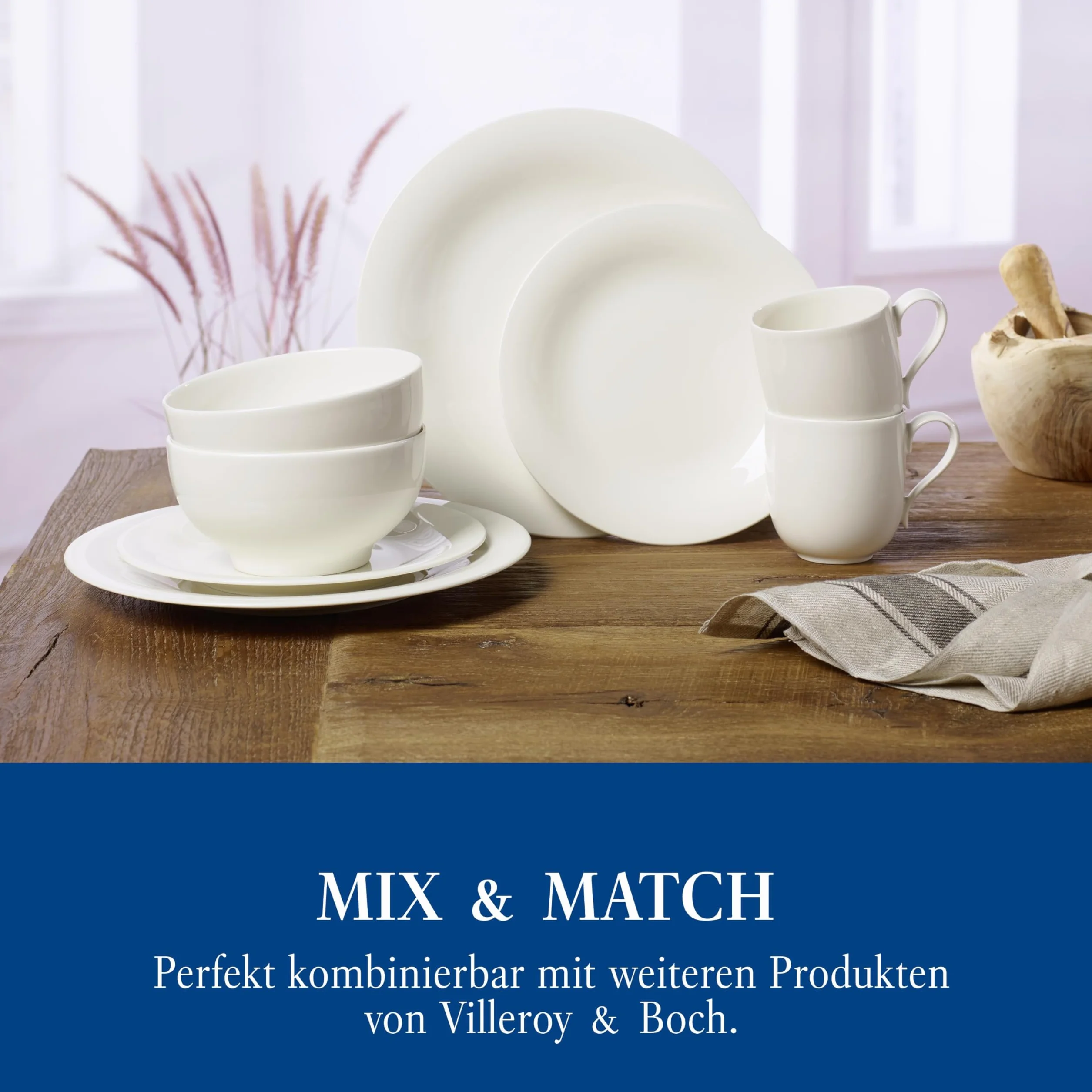 Villeroy und Boch New Cottage Basic 8-częściowy, porcelana premium, biała