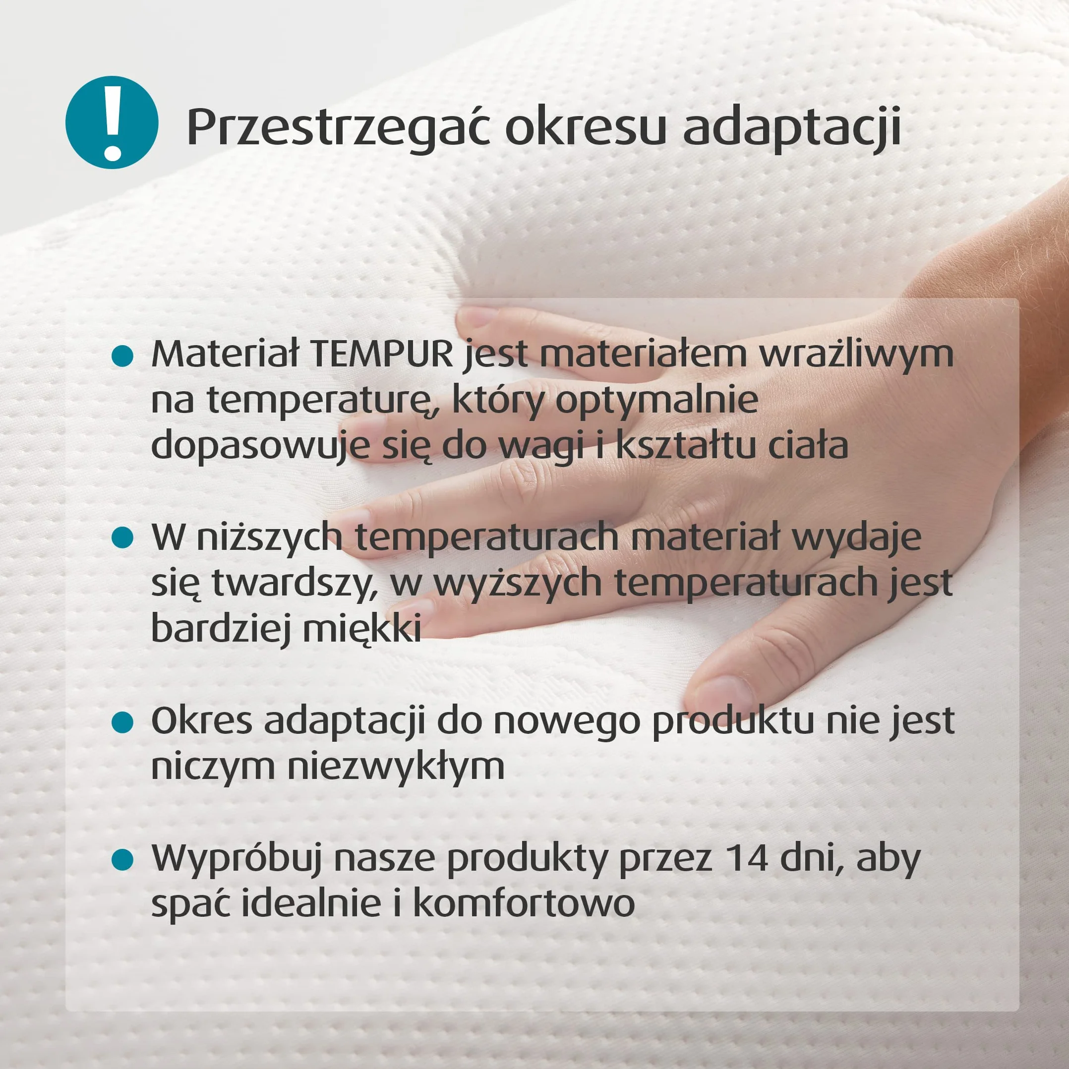 Tempur Symphony Poduszka Ergonomiczna, Biały, L (63 x 43 x 14 cm)